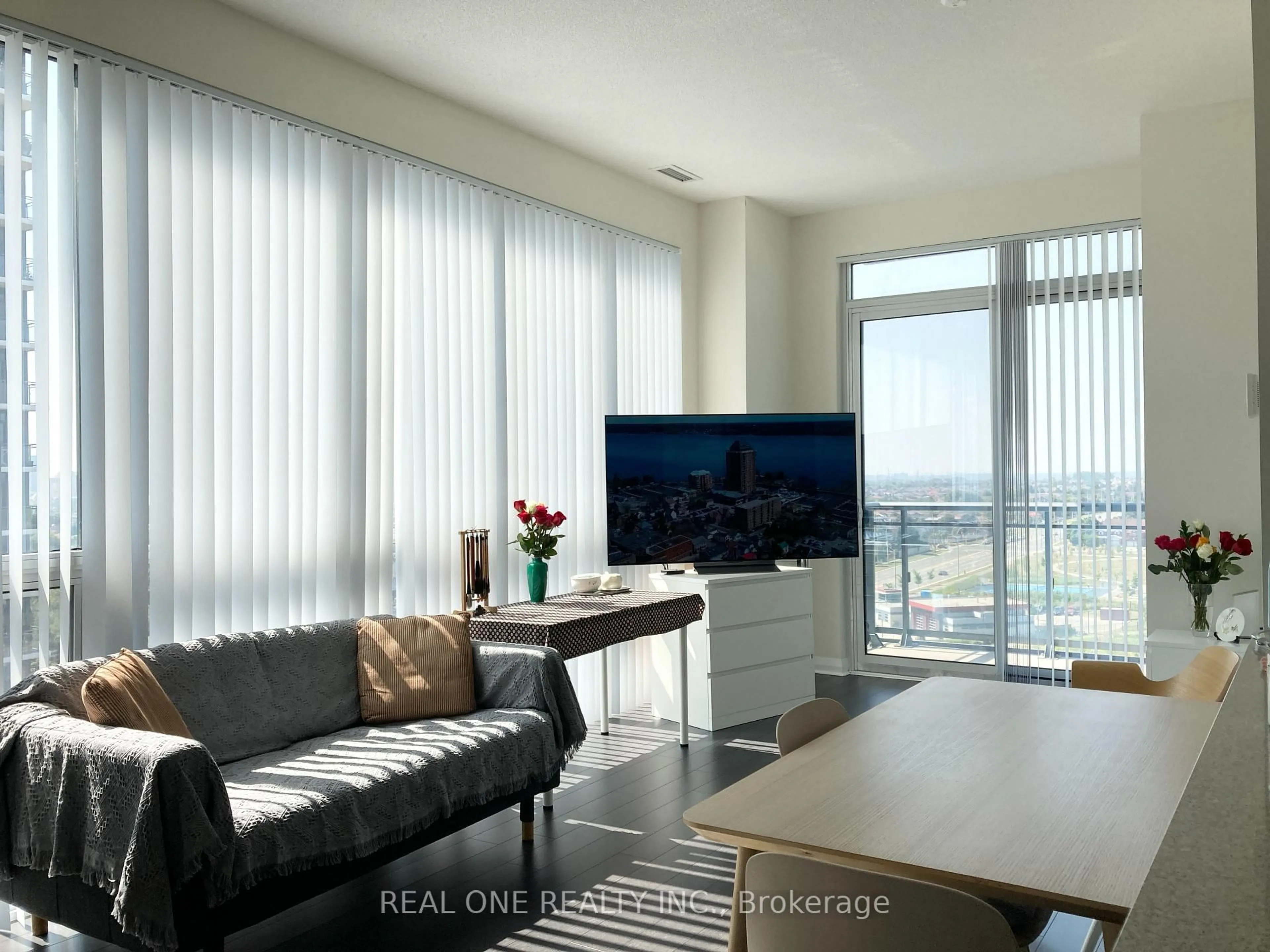 Living room with furniture, unknown for 5025 Four Springs Ave #1007, Mississauga Ontario L5R 0G5