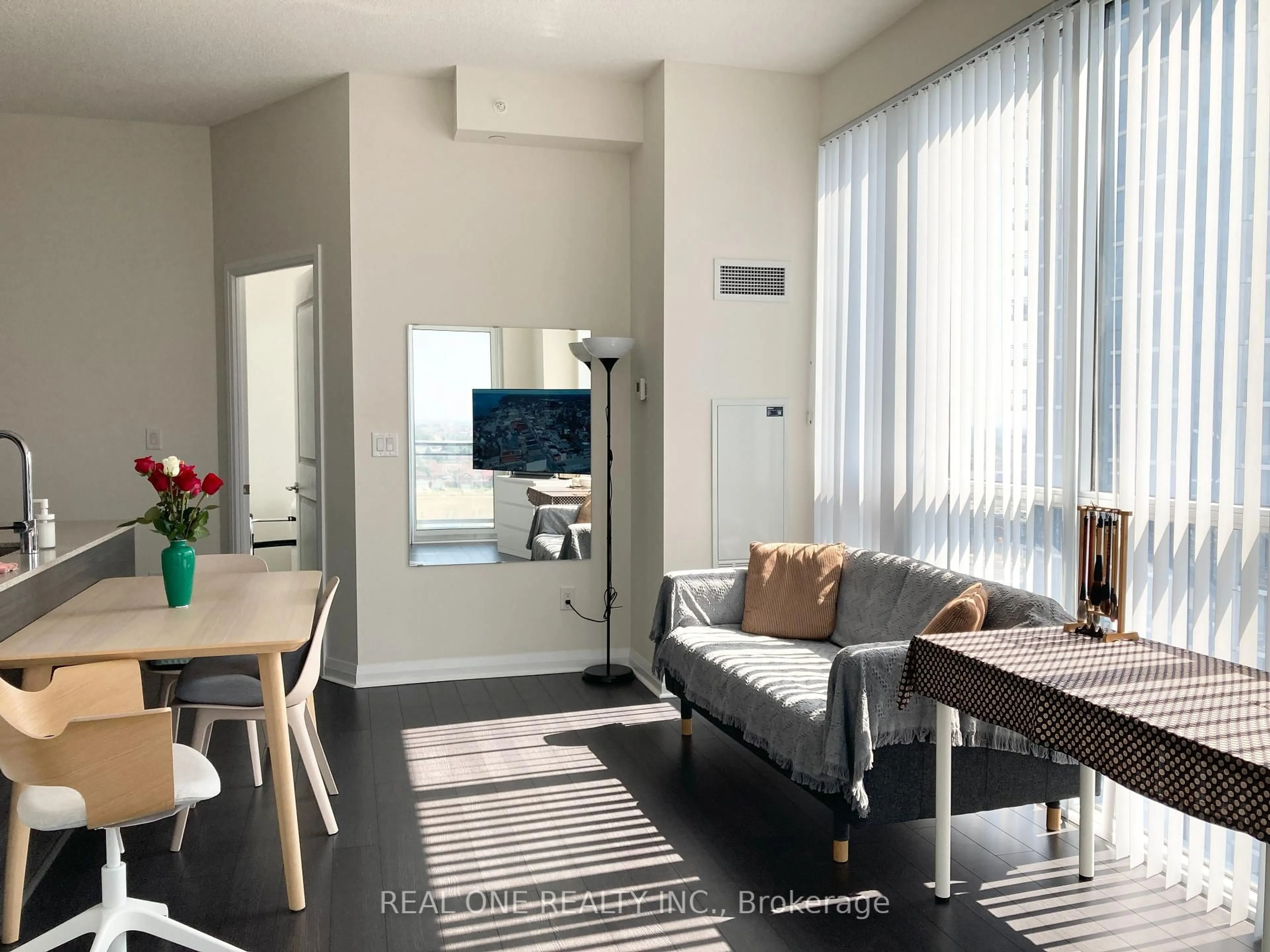 Living room with furniture, unknown for 5025 Four Springs Ave #1007, Mississauga Ontario L5R 0G5