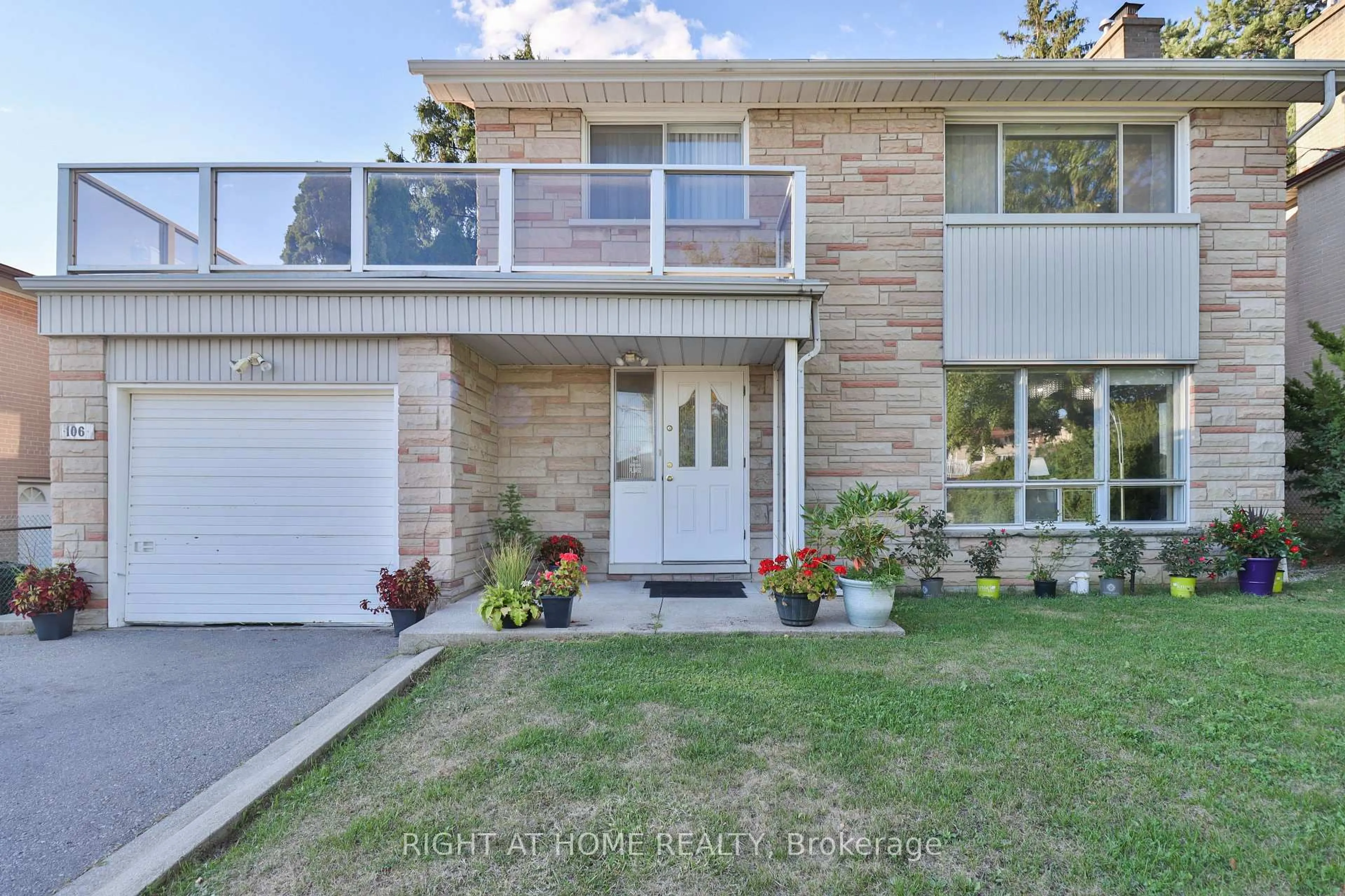 Home with brick exterior material, street for 106 Grandravine Dr, Toronto Ontario M3J 1B4