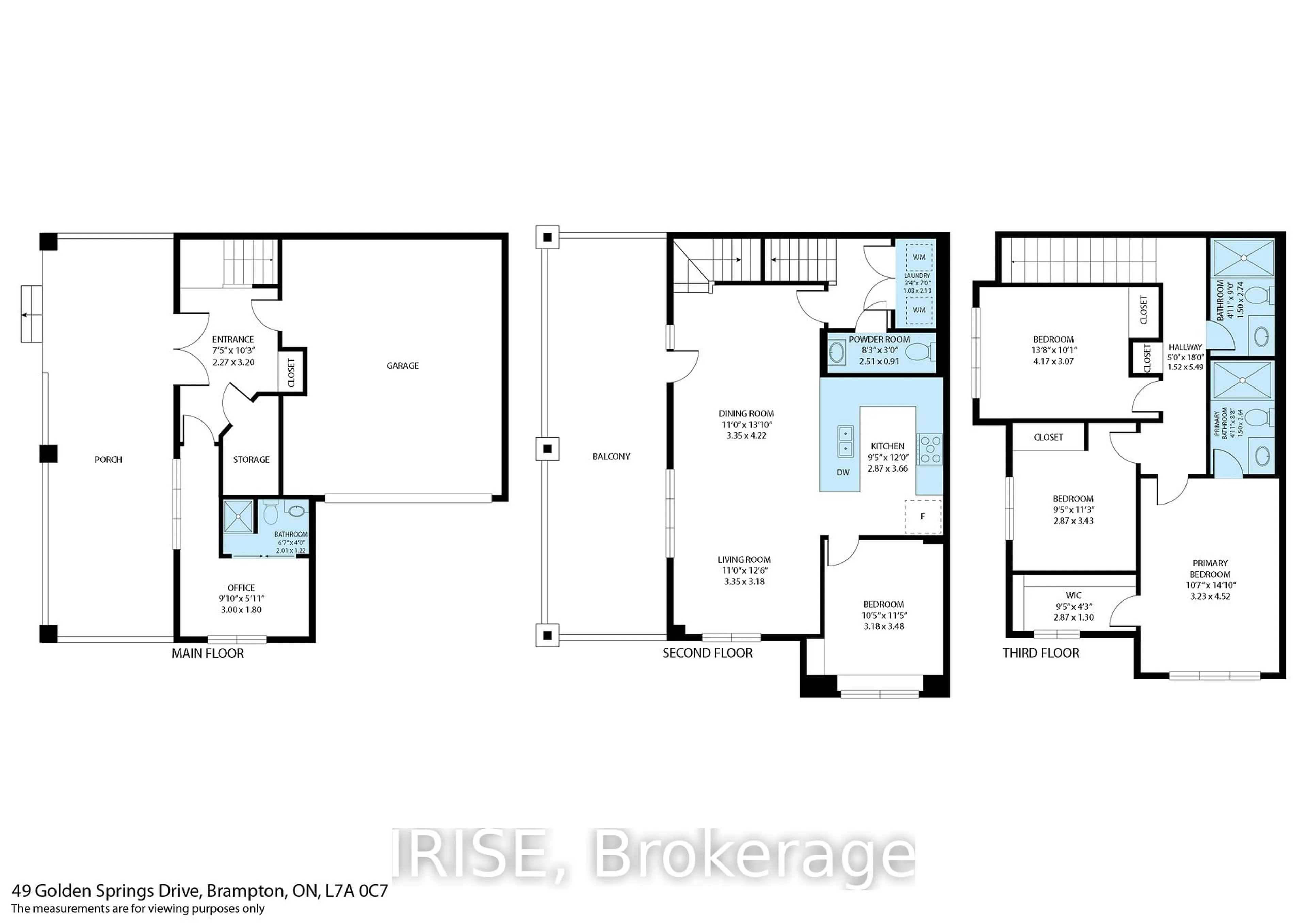Floor plan for 49 Golden Springs Dr, Brampton Ontario L7A 0C7