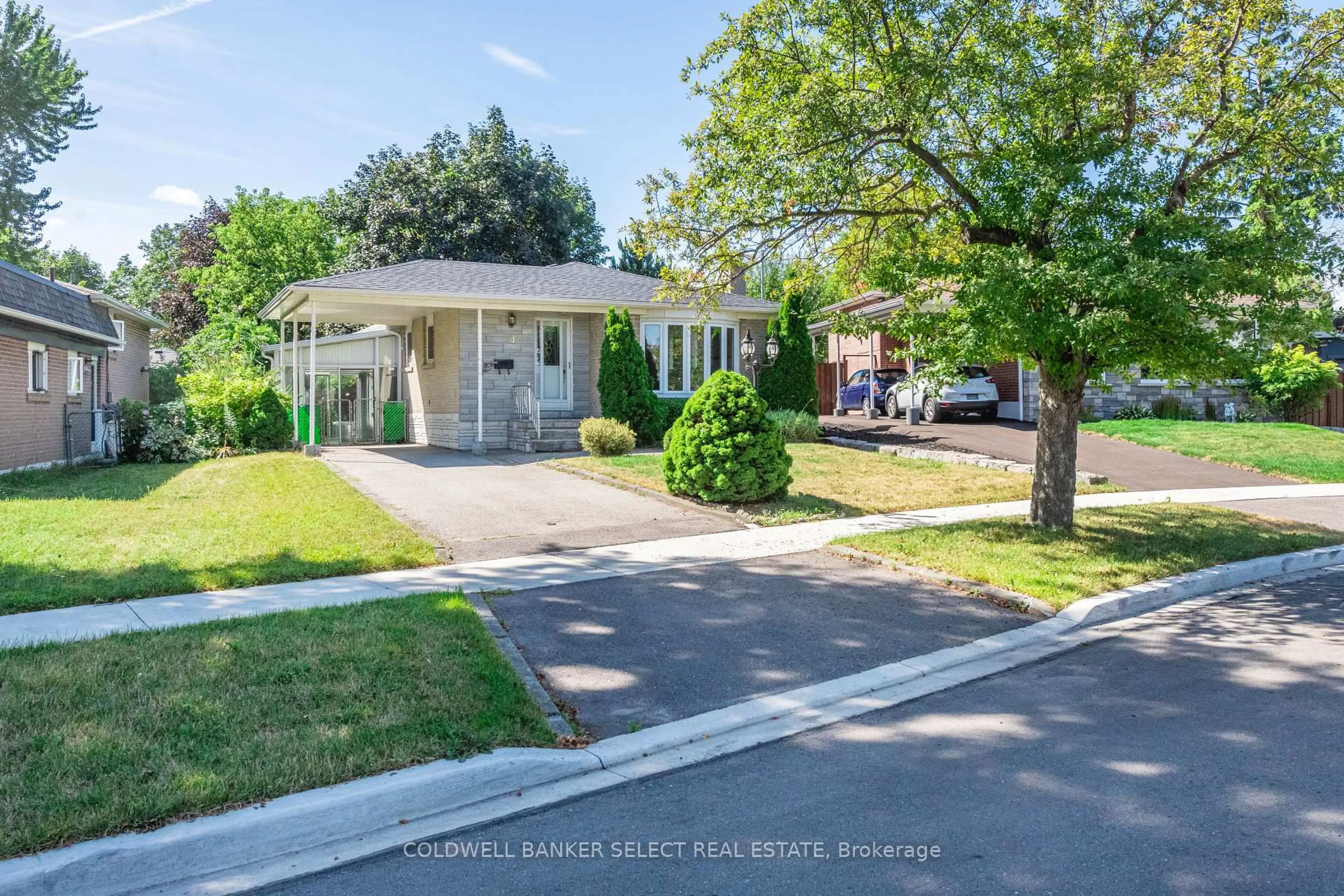 Home with brick exterior material, street for 8 Millview Crt, Toronto Ontario M9W 3K7