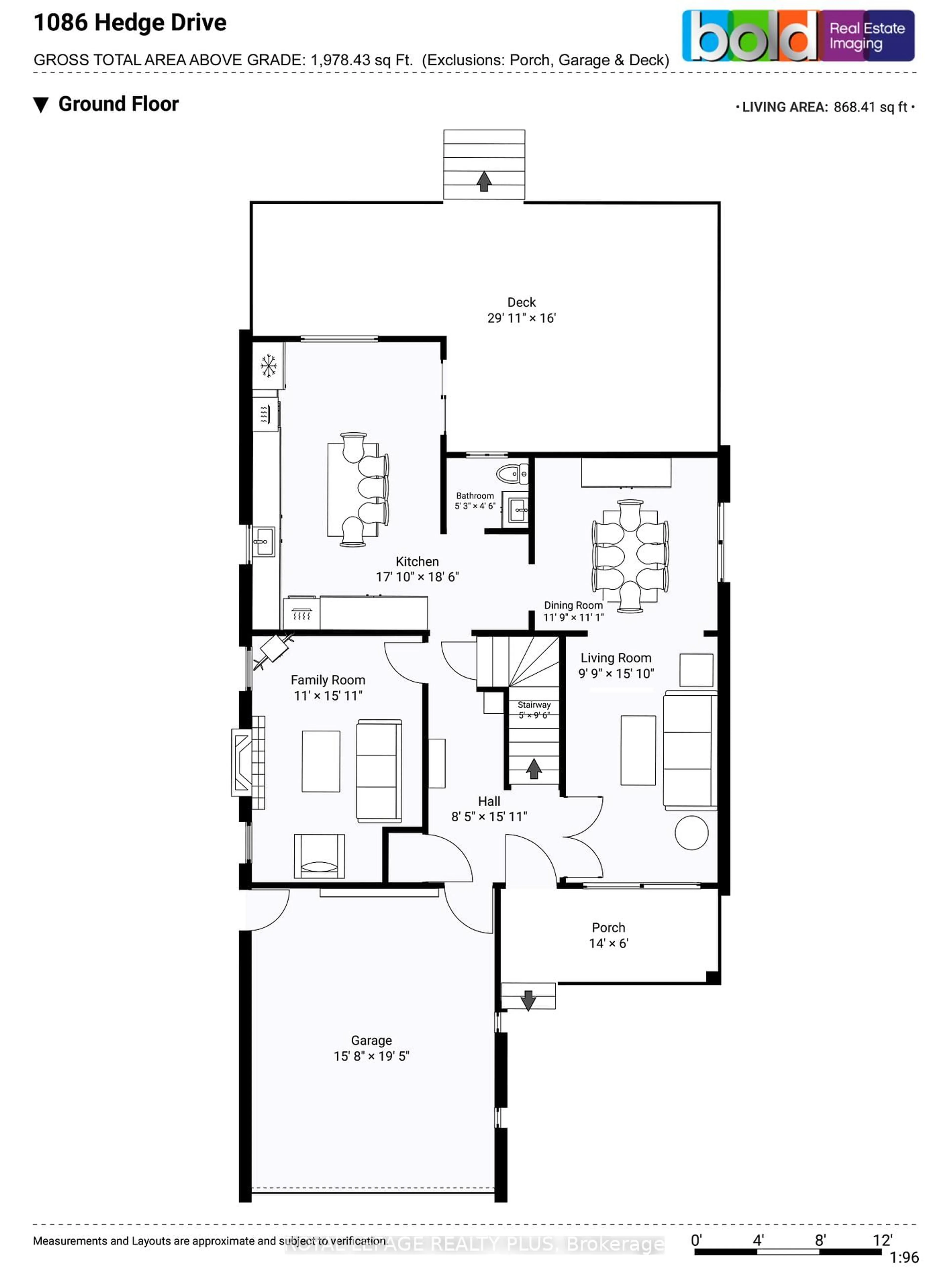 Floor plan for 1086 Hedge Dr, Mississauga Ontario L4Y 1G2