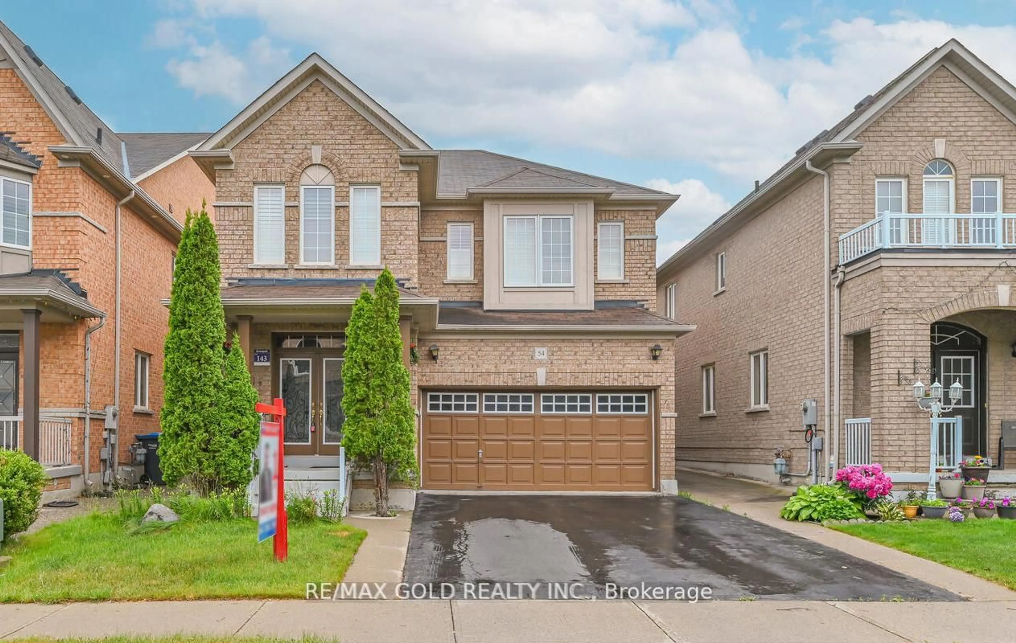 Home with brick exterior material, street for 54 Gamson Cres, Brampton Ontario L6R 0V6