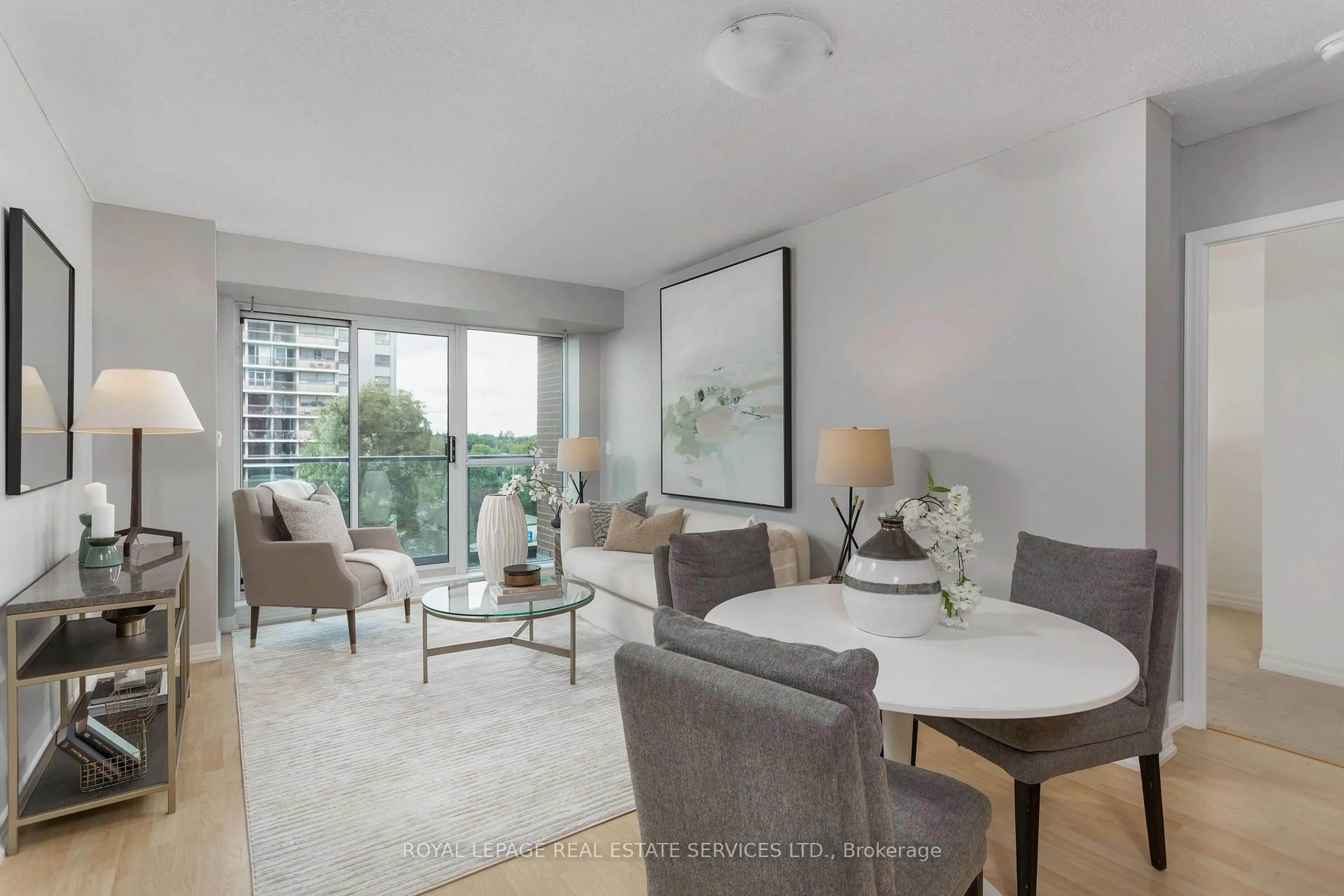 Living room with furniture, unknown for 1403 Royal York Rd #708, Toronto Ontario M9P 0A1