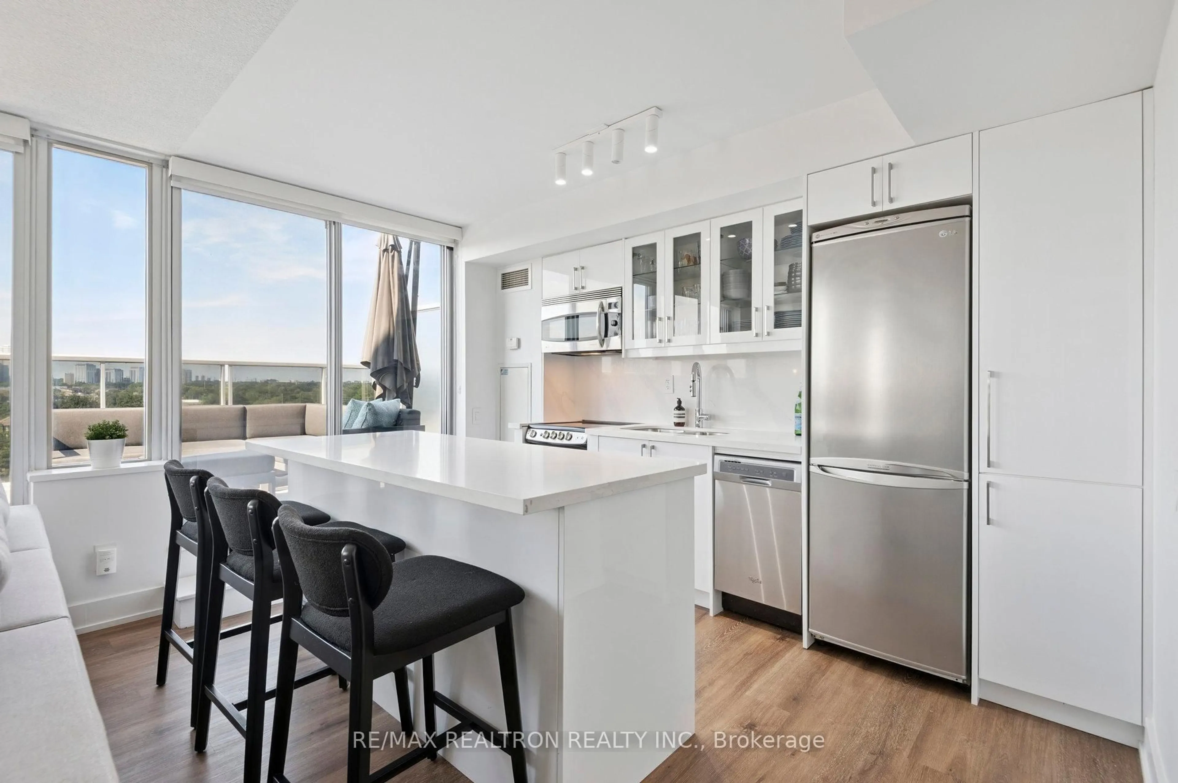 Open concept kitchen, ceramic/tile floor for 1040 The Queensway Ave #901, Toronto Ontario M8Z 0A7