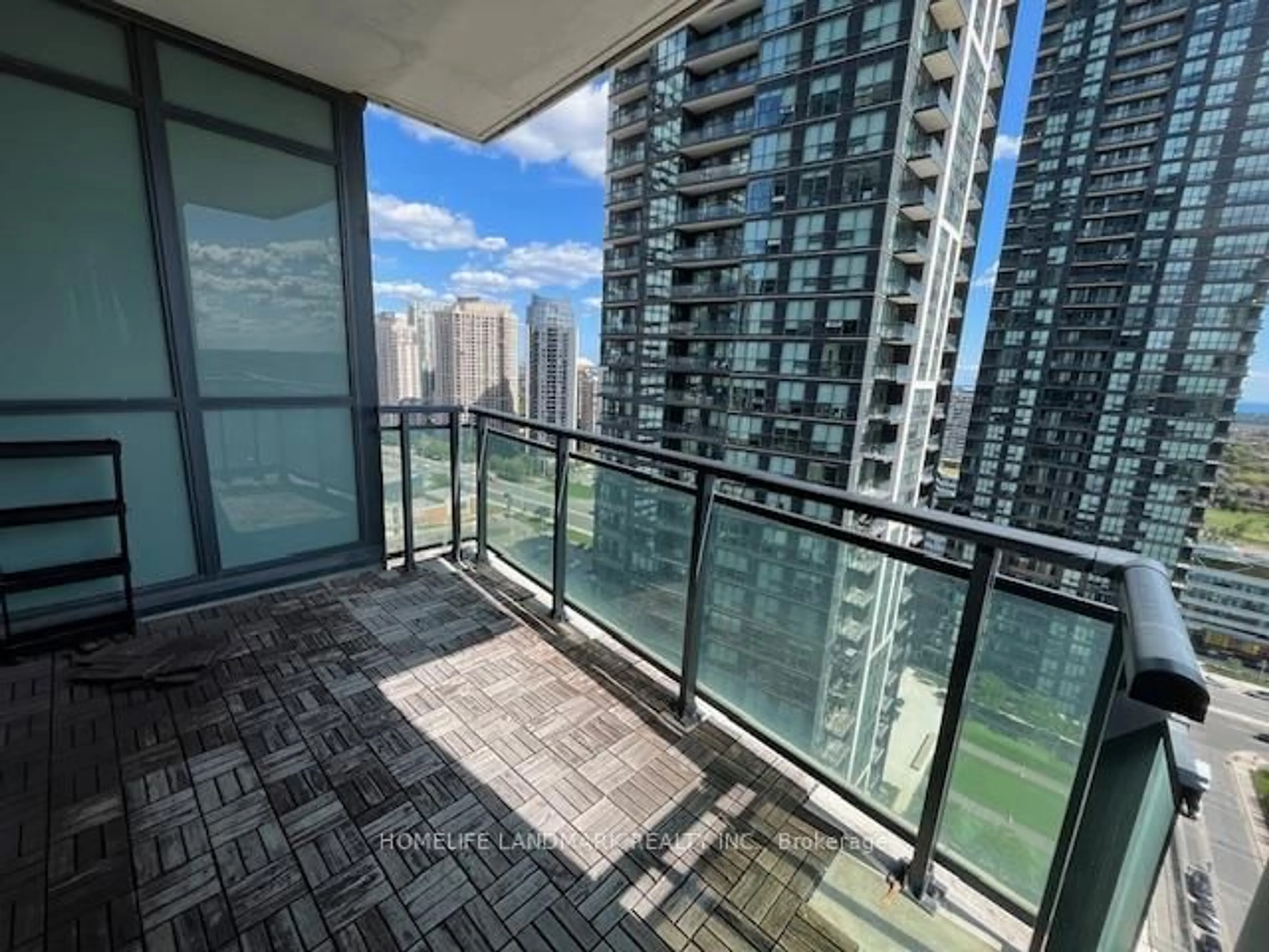 Balcony in the apartment, water/lake/river/ocean view for 4065 Brickstone Mews #2203, Mississauga Ontario L5B 0G3