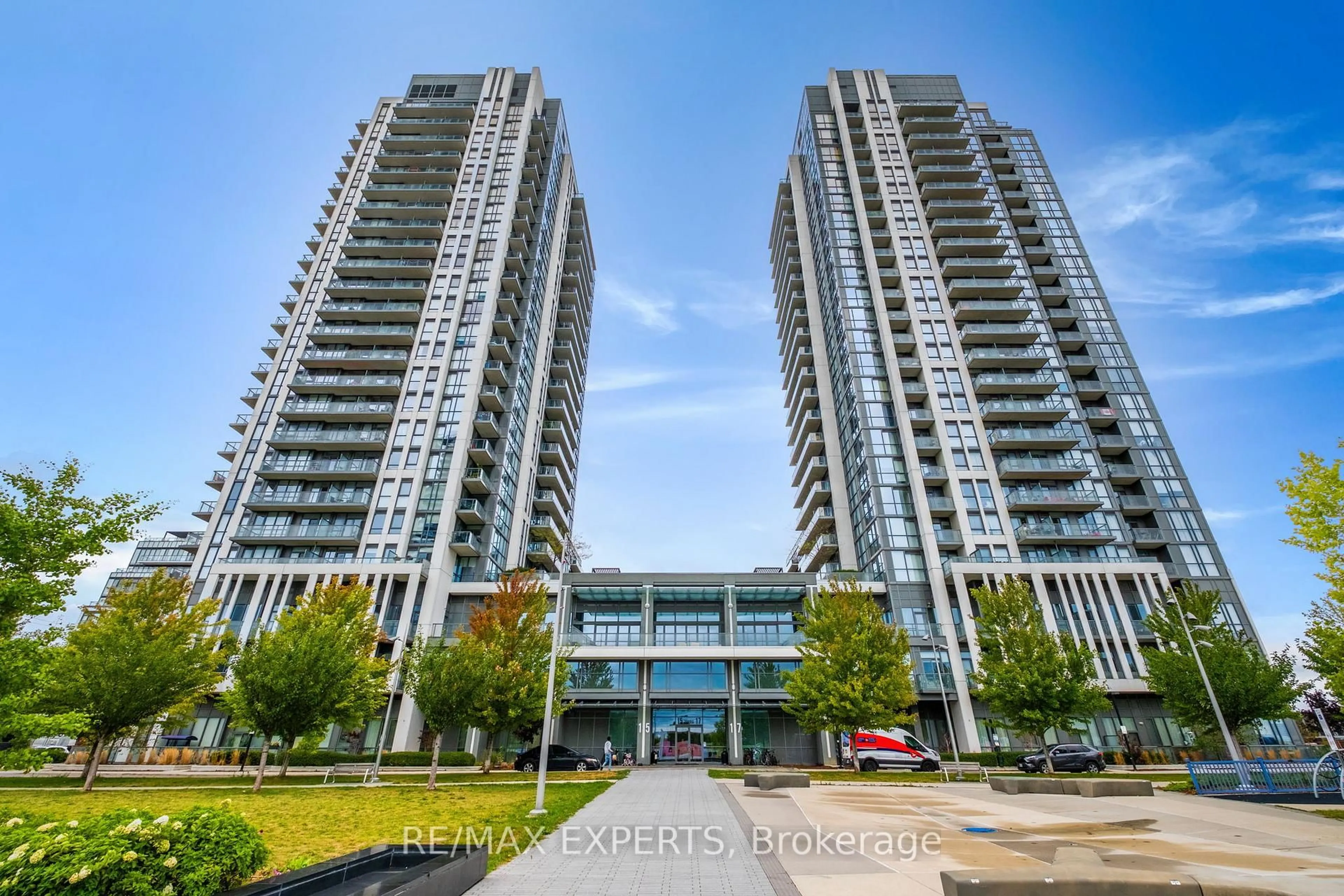 A pic from outside/outdoor area/front of a property/back of a property/a pic from drone, unknown for 17 Zorra St #2006, Toronto Ontario M8Z 0C8