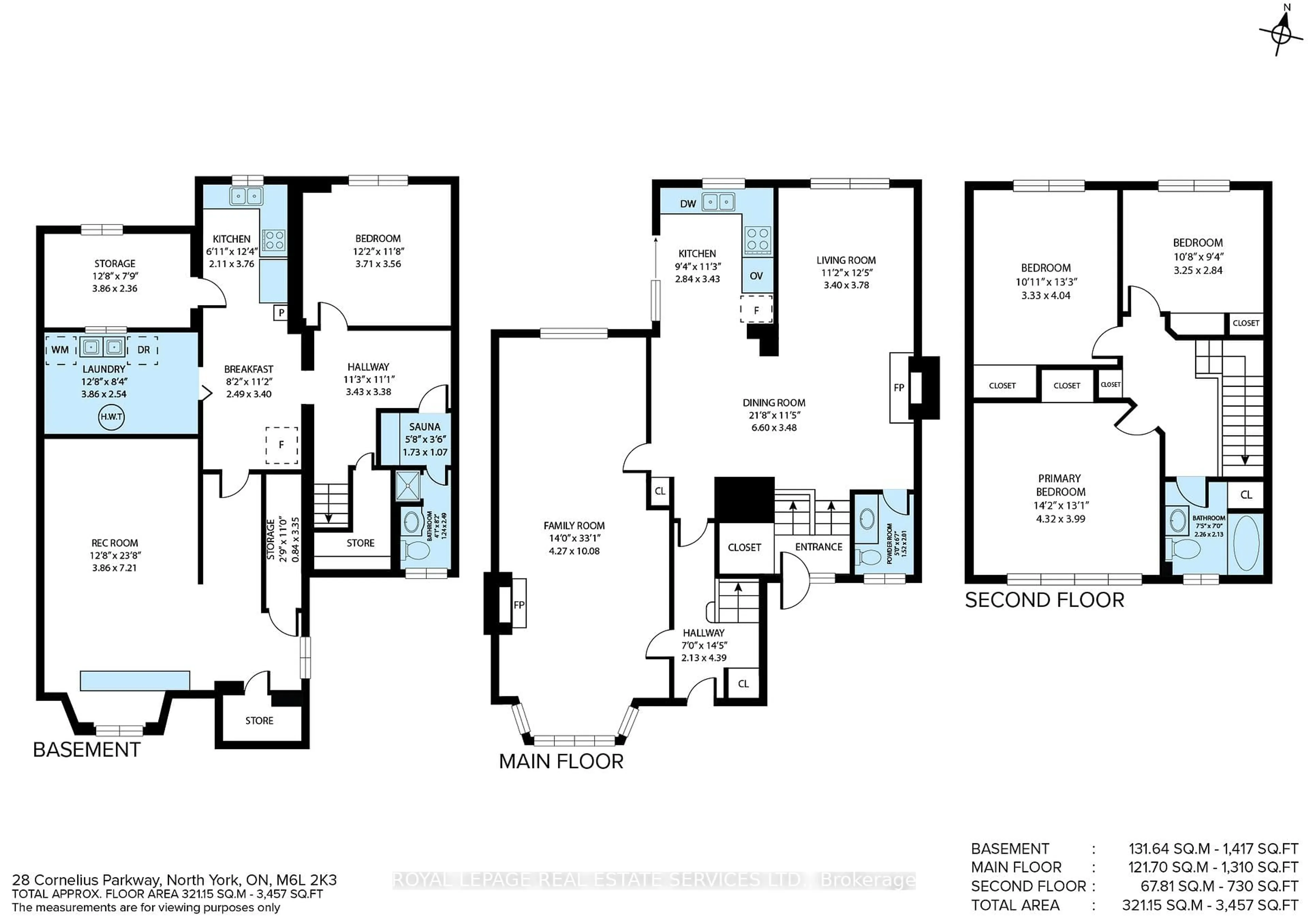 Floor plan for 28 Cornelius Pkwy, Toronto Ontario M6L 2K3
