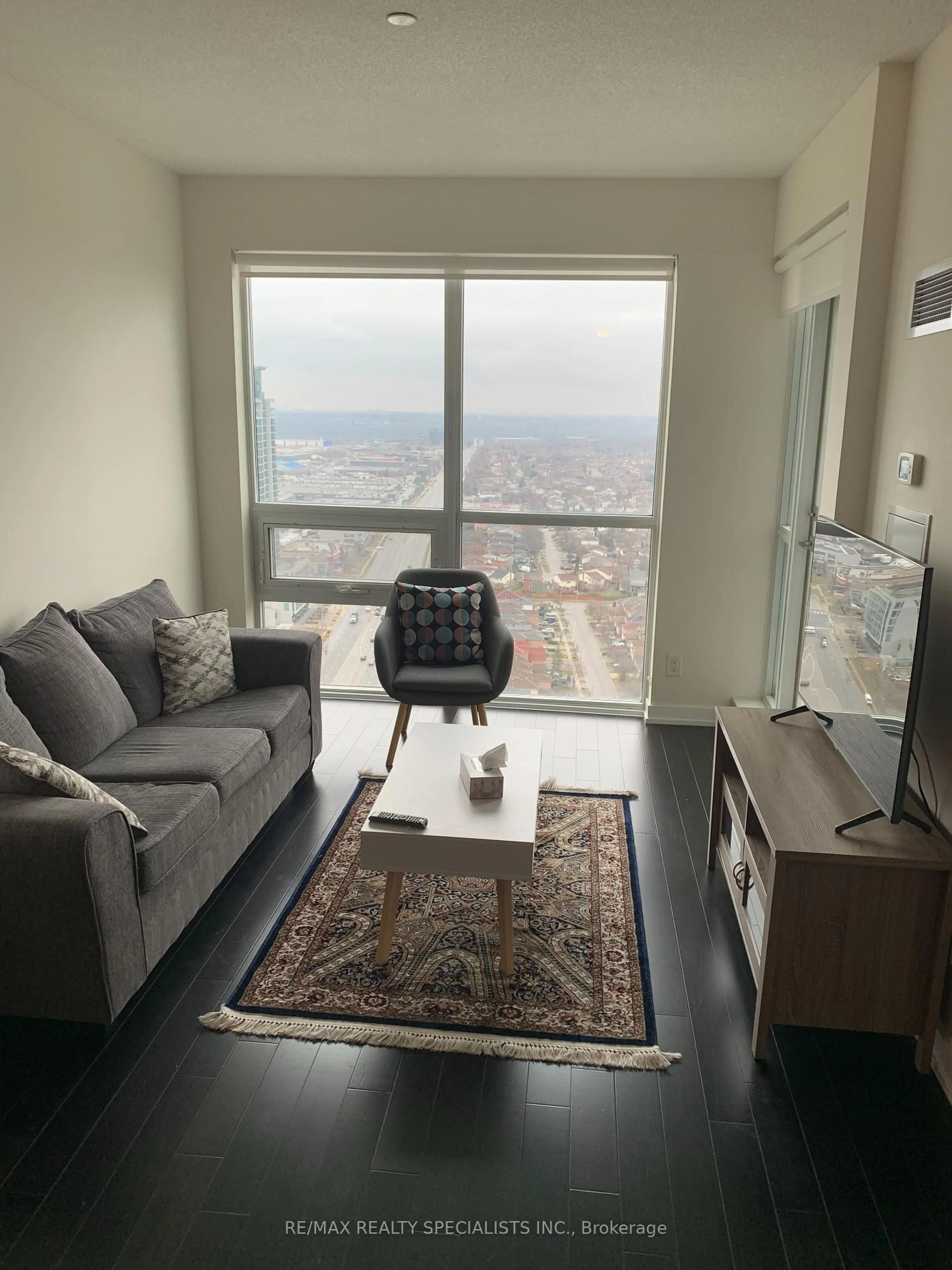 Living room with furniture, unknown for 4011 Brickstone Mews #2801, Mississauga Ontario L5B 0G3