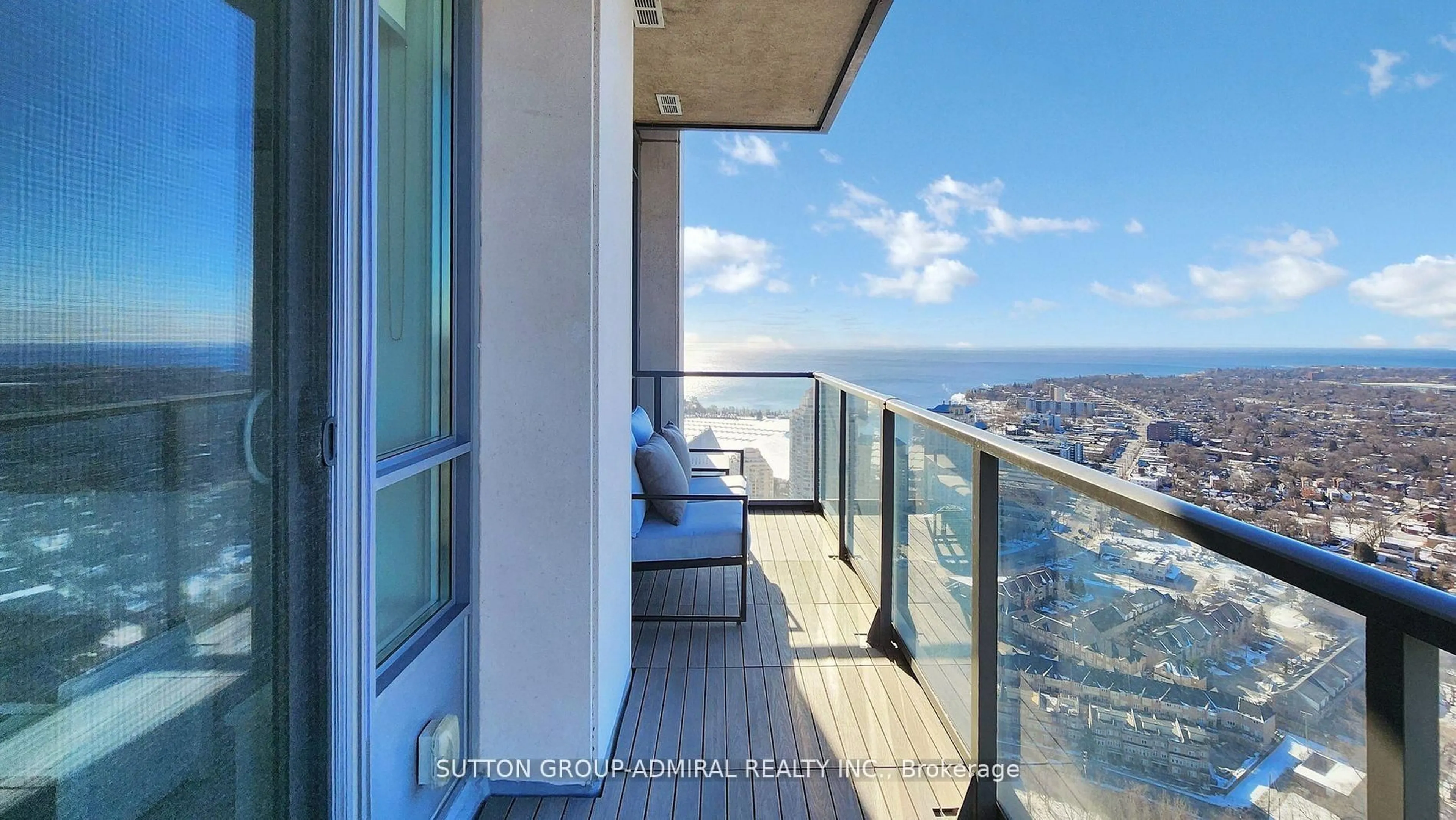 Balcony in the apartment, water/lake/river/ocean view for 36 Park Lawn Rd #4205, Toronto Ontario M8V 0E5