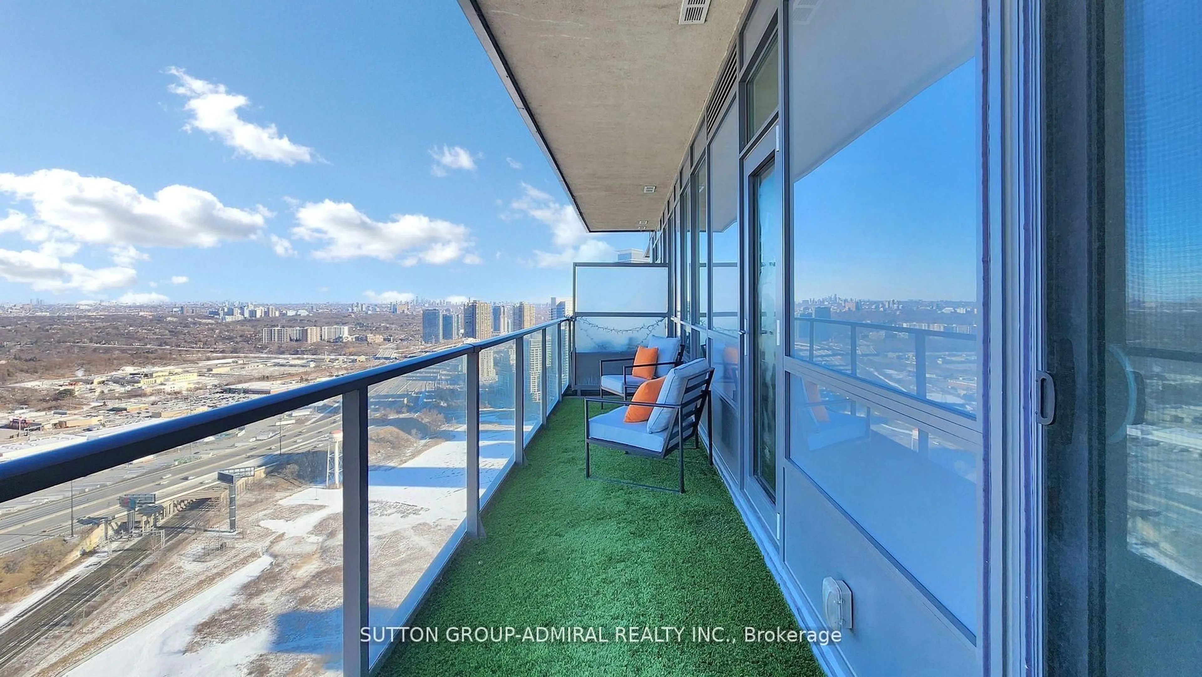 Balcony in the apartment, water/lake/river/ocean view for 36 Park Lawn Rd #4205, Toronto Ontario M8V 0E5