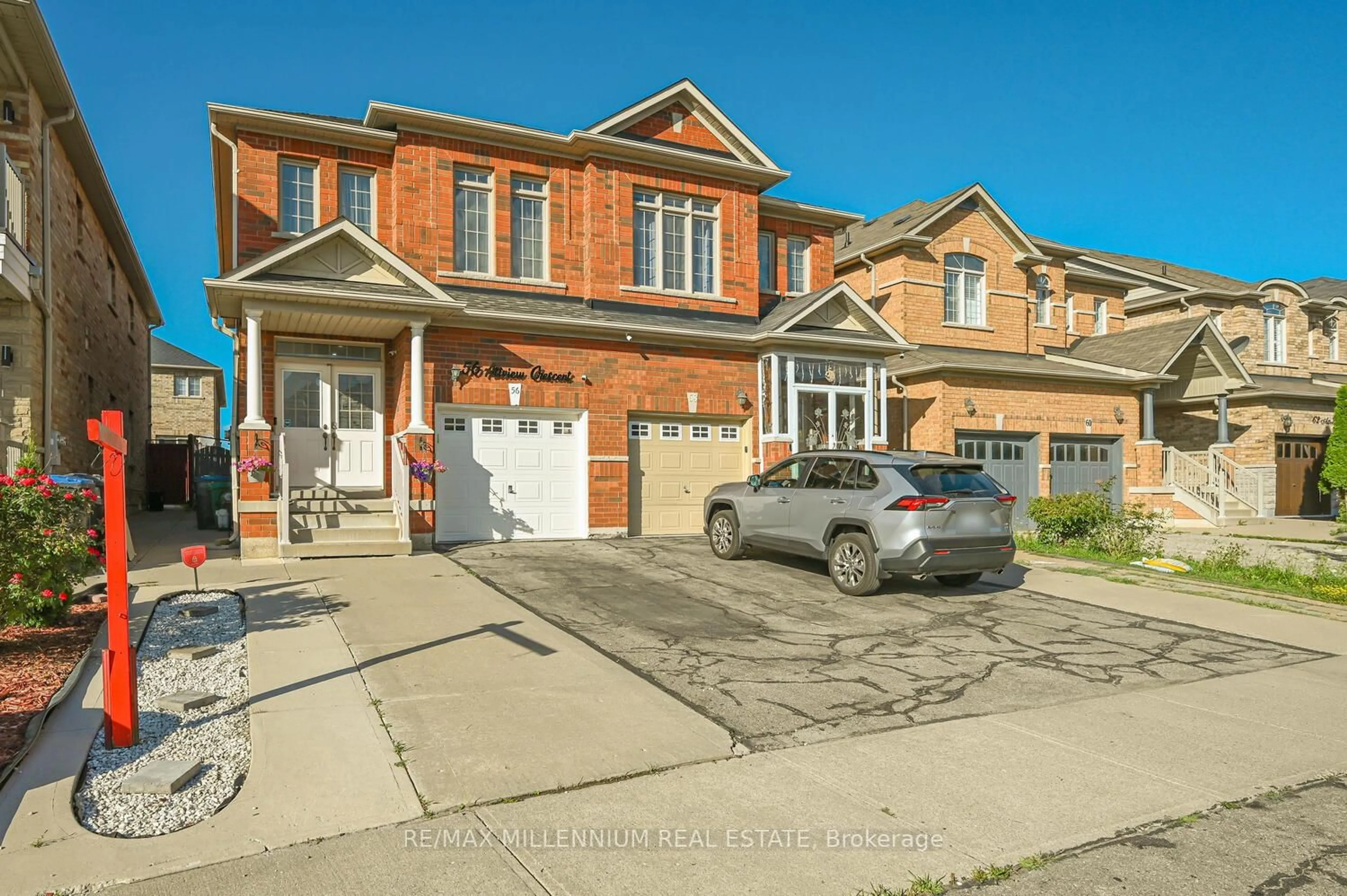 Home with brick exterior material, street for 56 Attview Cres, Brampton Ontario L6P 2R5