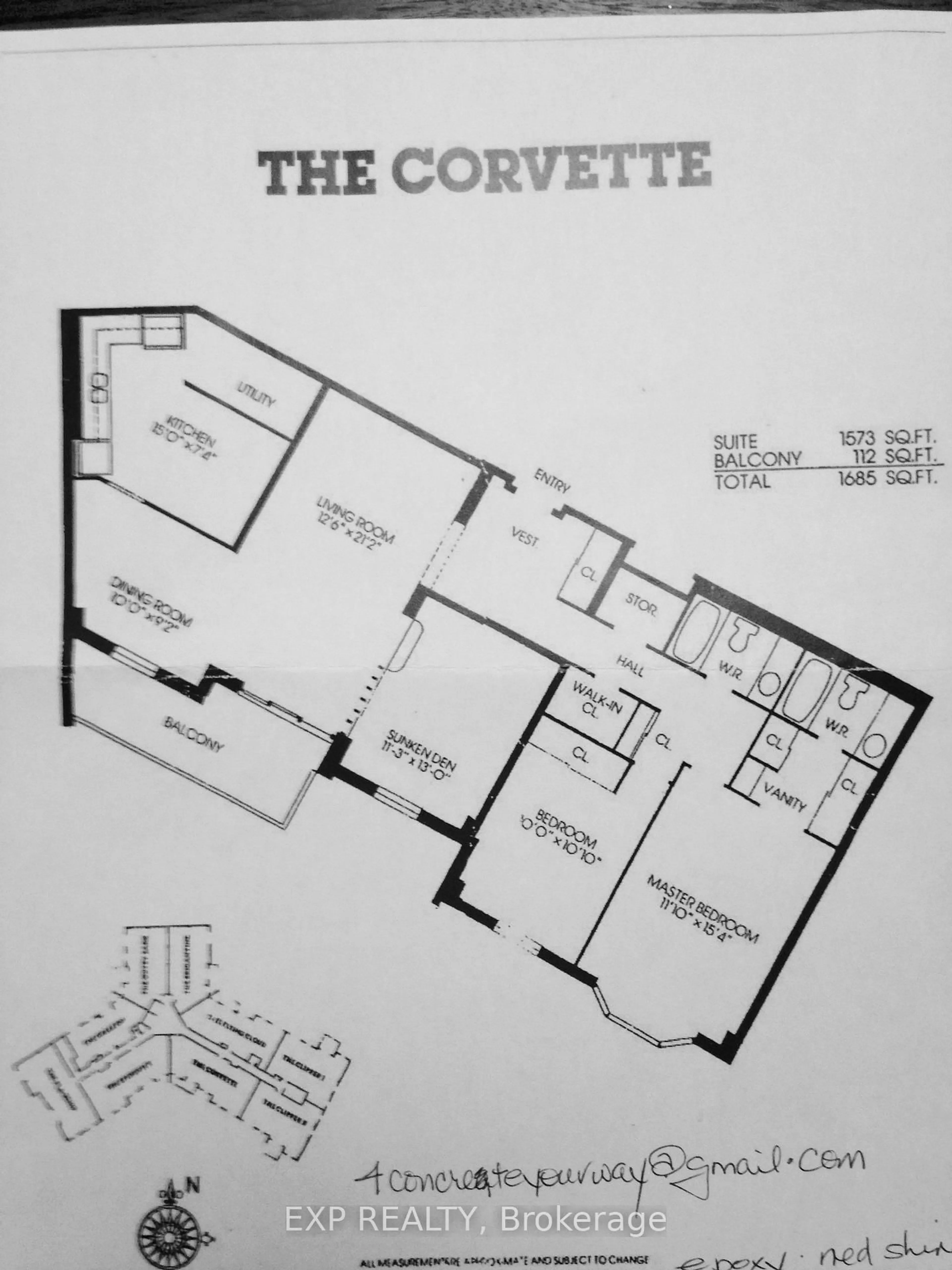 Floor plan for 5250 Lakeshore Rd #104, Burlington Ontario L7L 5L2