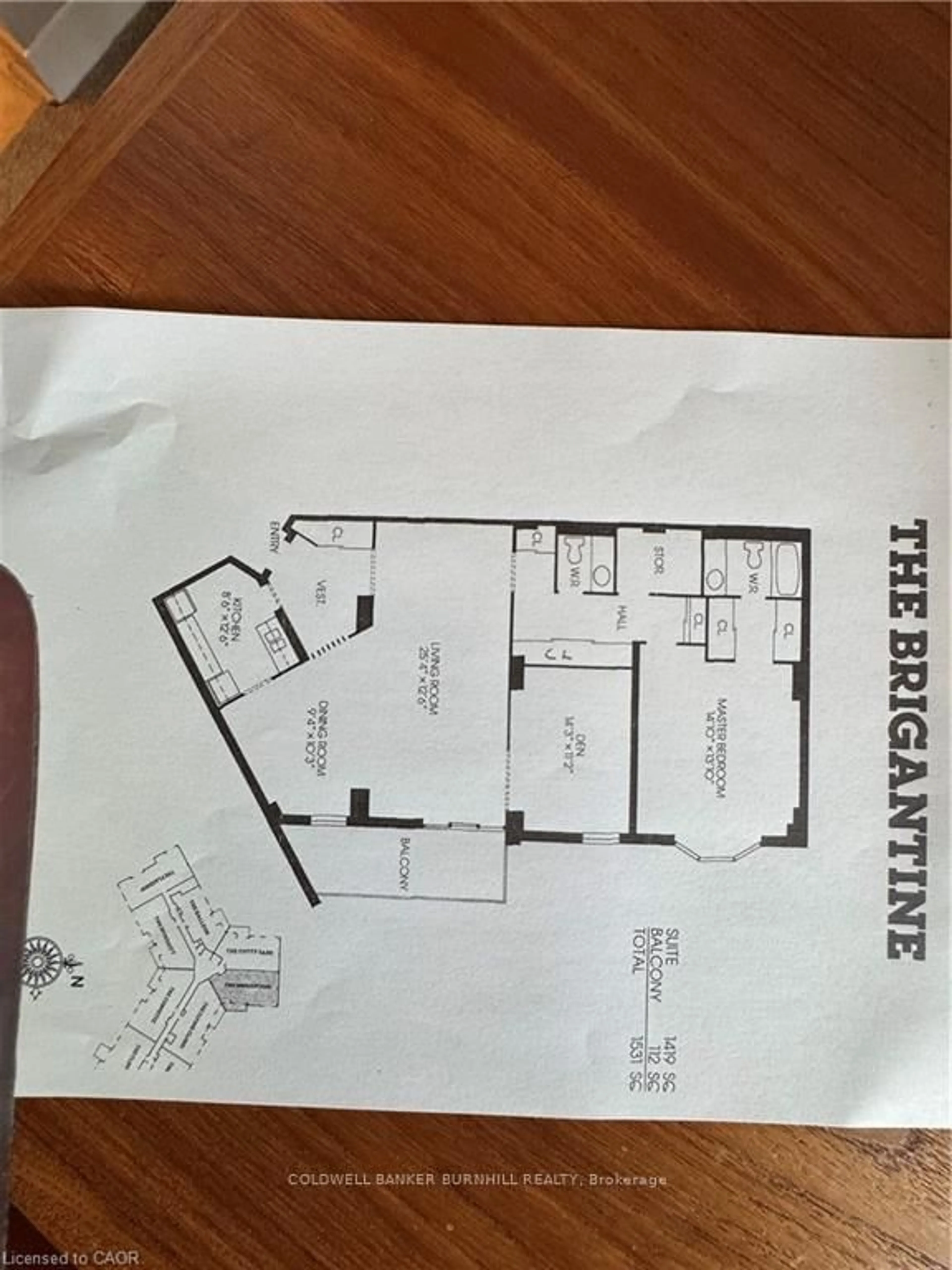 Floor plan for 5250 Lakeshore Rd #1708, Burlington Ontario L7L 5L2