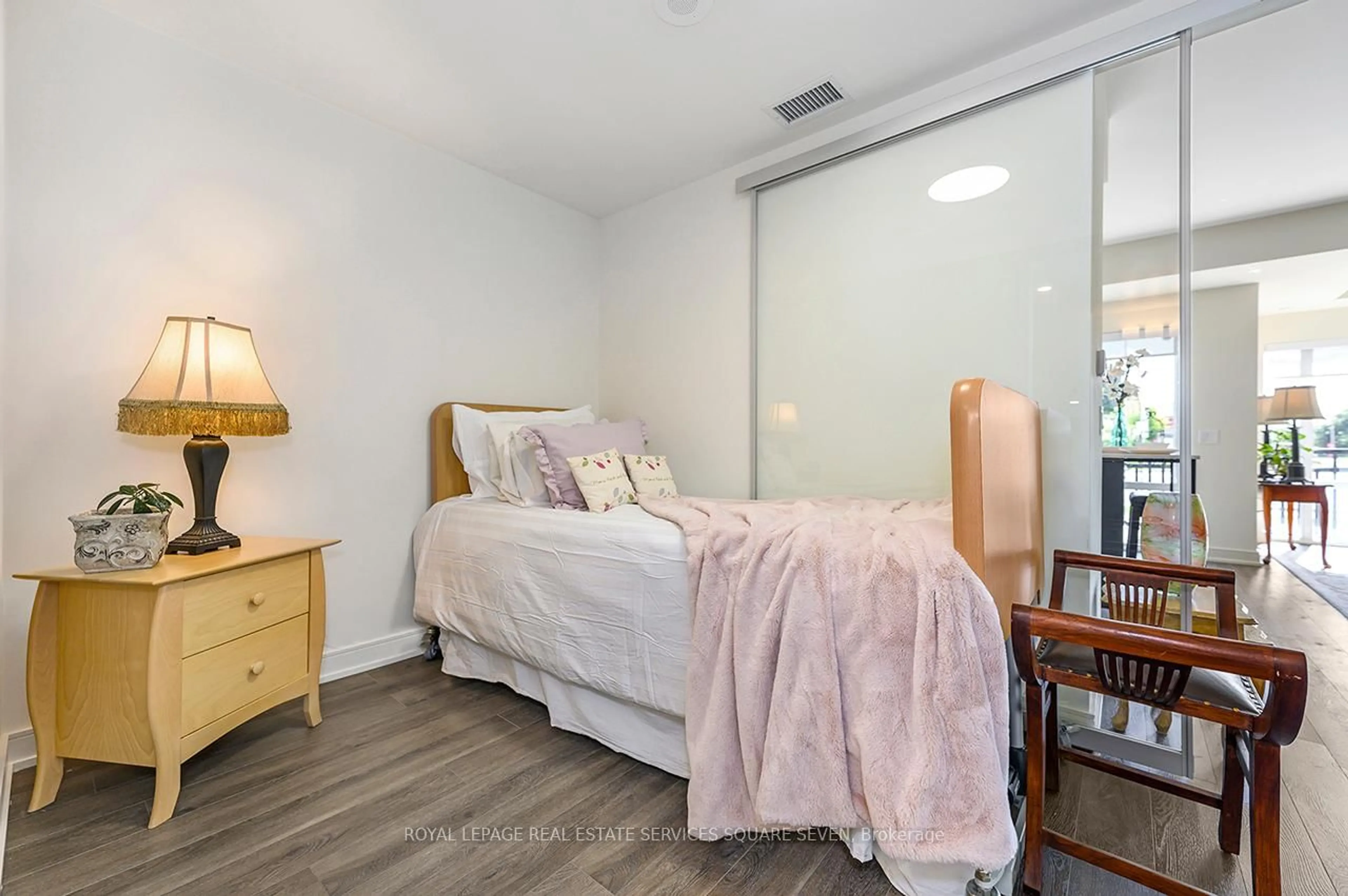 Bedroom with bed, unknown for 8010 Derry Rd #TH 105, Milton Ontario L9T 2X5