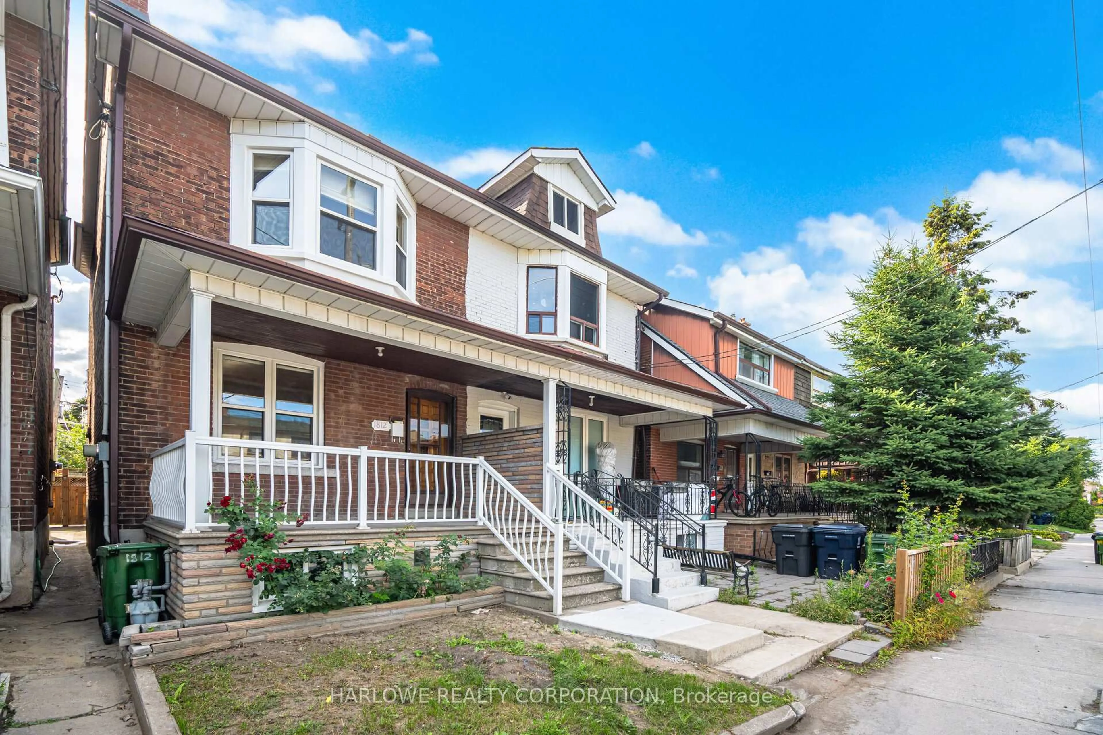 Home with brick exterior material, street for 1812 Dufferin St, Toronto Ontario M6E 3P6