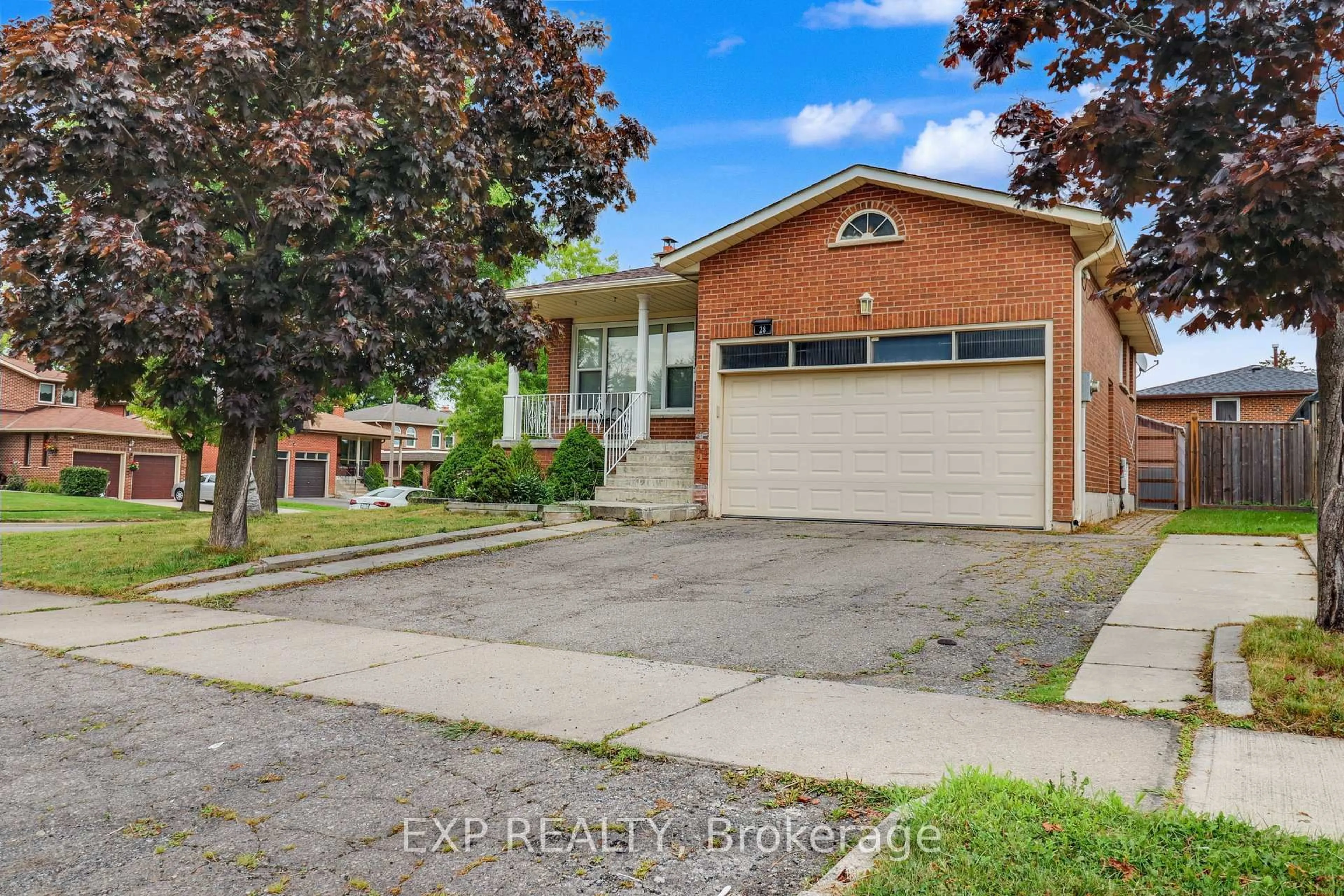 Home with brick exterior material, street for 28 Poinsettia Pl, Brampton Ontario L6S 3S1