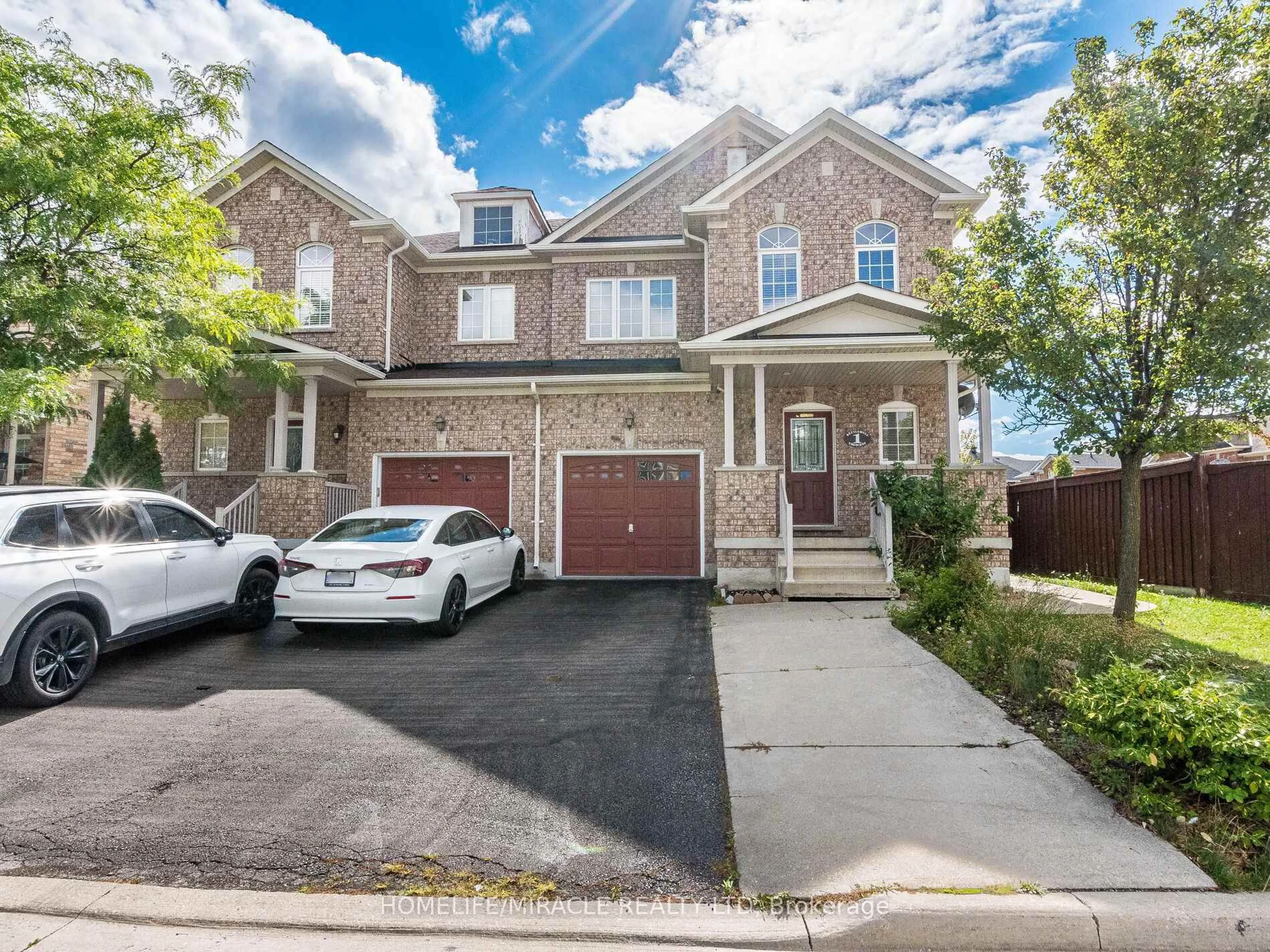 Home with brick exterior material, street for 1 Kettlewell Cres, Brampton Ontario L6R 0T3
