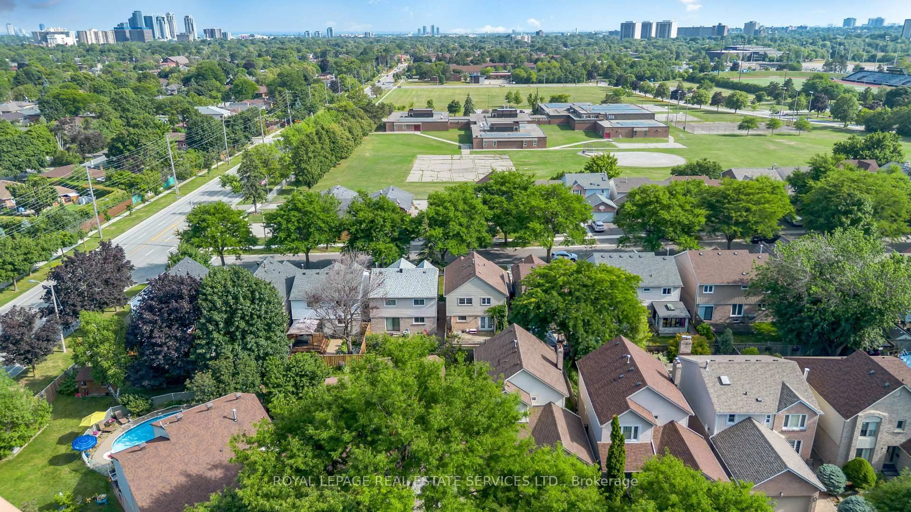 A pic from outside/outdoor area/front of a property/back of a property/a pic from drone, city buildings view from balcony for 47 Lafferty St, Toronto Ontario M9C 5B5