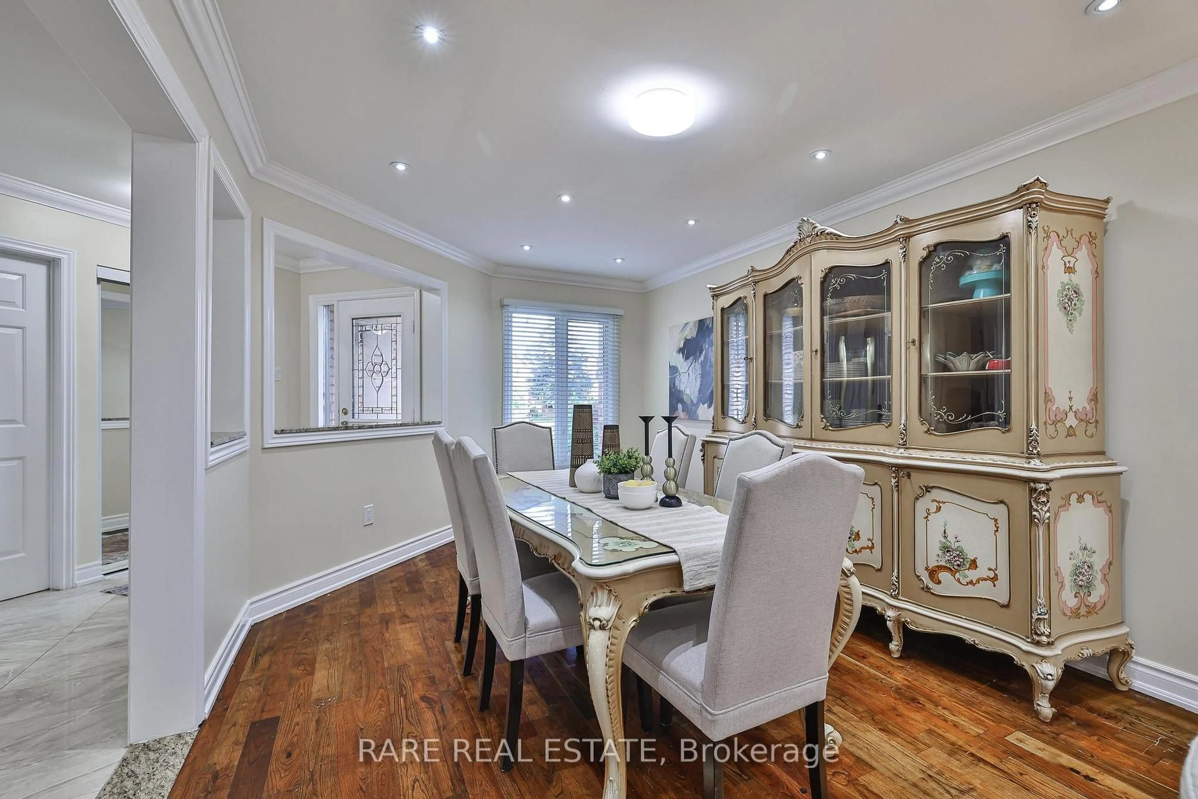 Dining room, wood/laminate floor for 3576 Cherrington Cres, Mississauga Ontario L5L 5C5