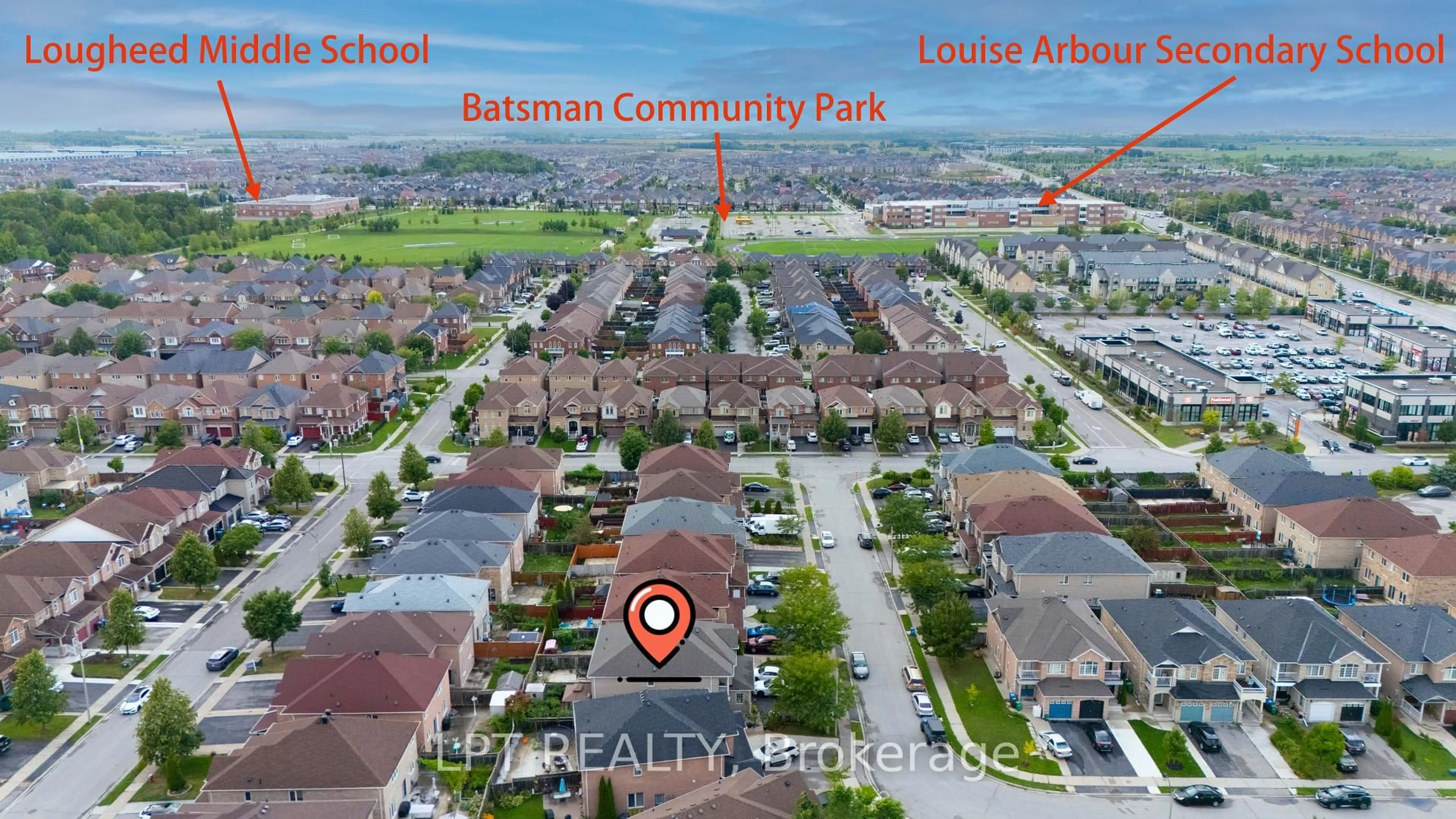 A pic from outside/outdoor area/front of a property/back of a property/a pic from drone, street for 78 Dewridge Crt, Brampton Ontario L6R 3C1