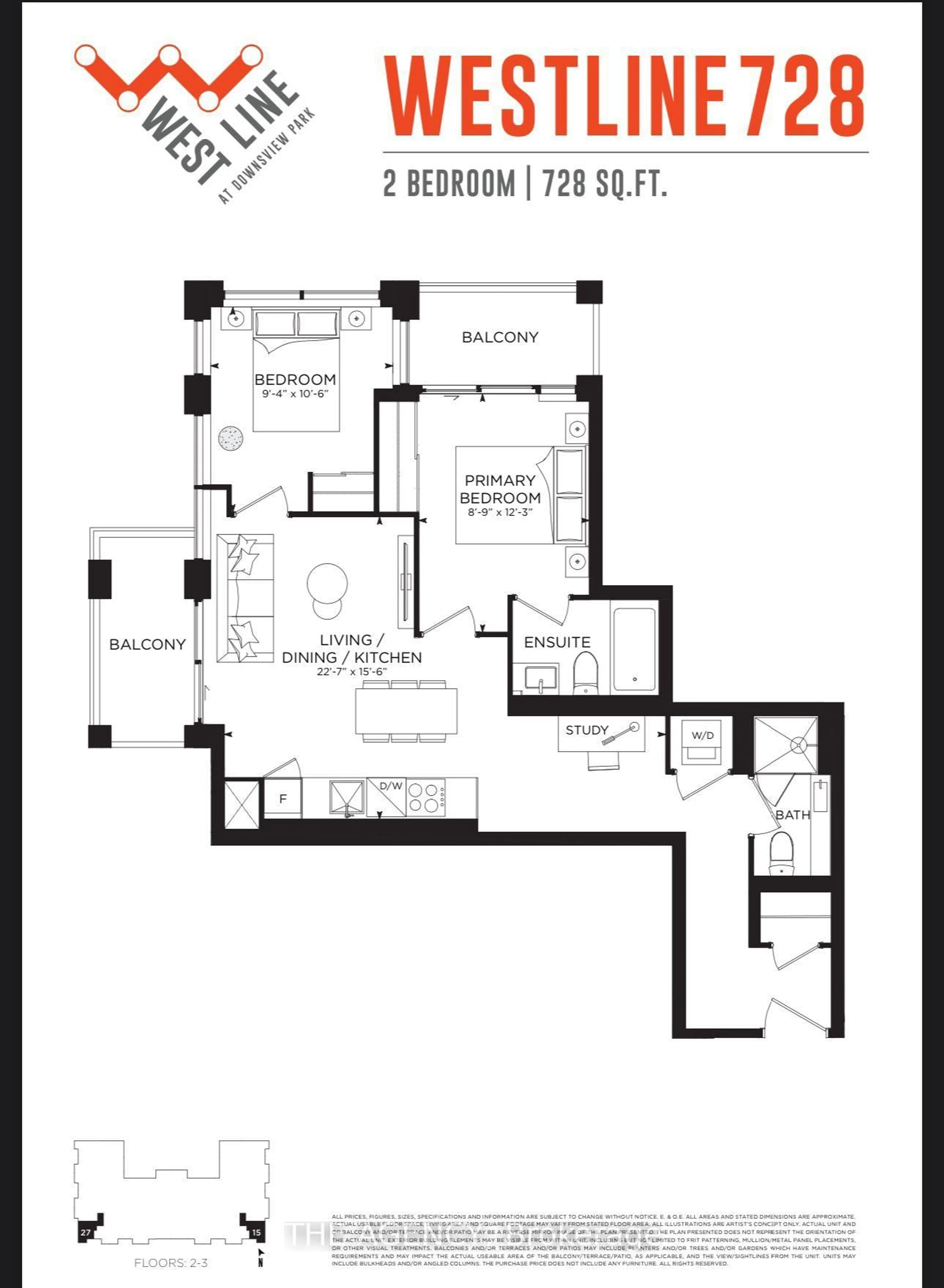 Floor plan for 1100 Sheppard Ave #215, Toronto Ontario M3J 0H1