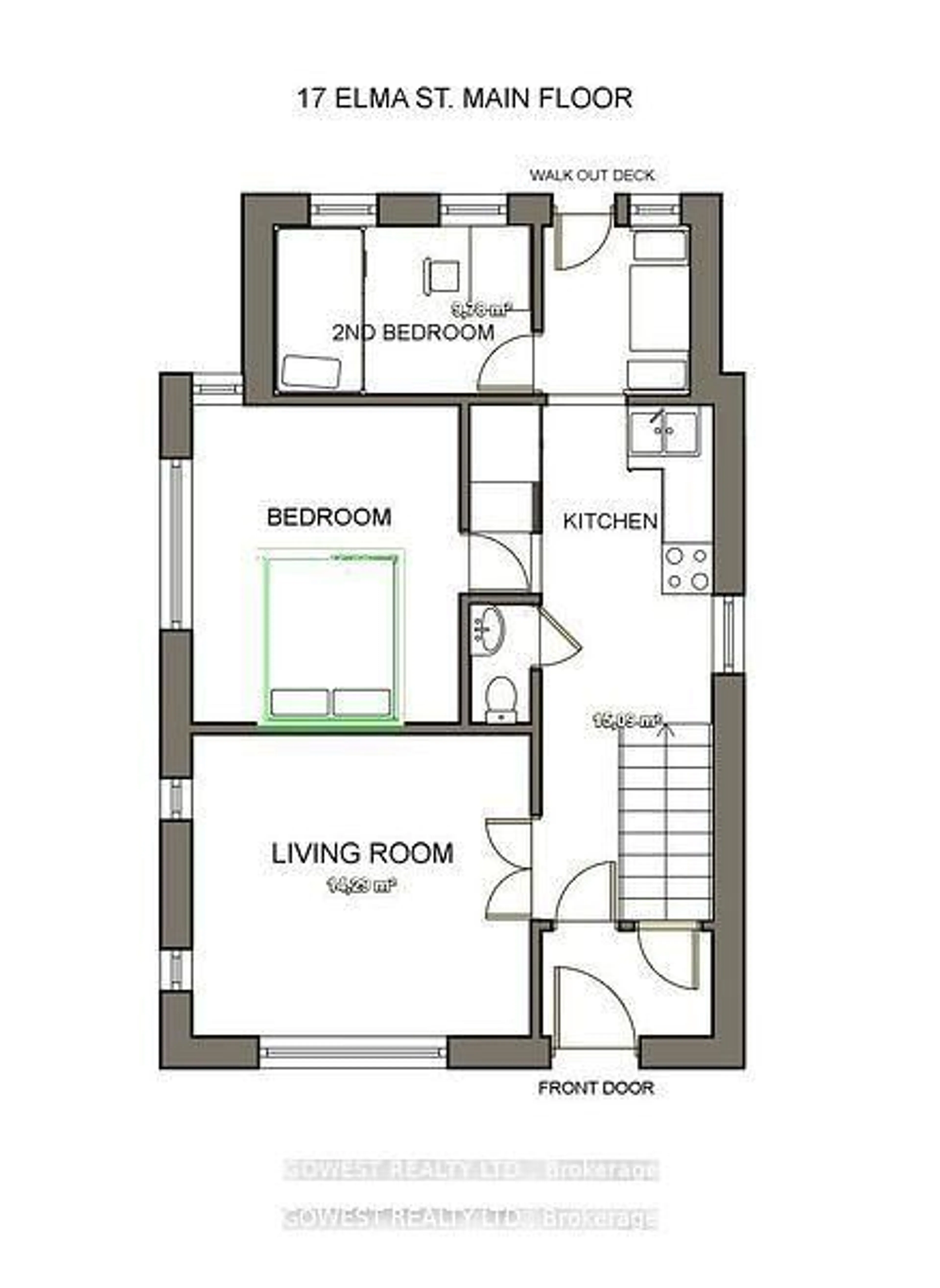 Floor plan for 17 Elma St, Toronto Ontario M8V 1X9
