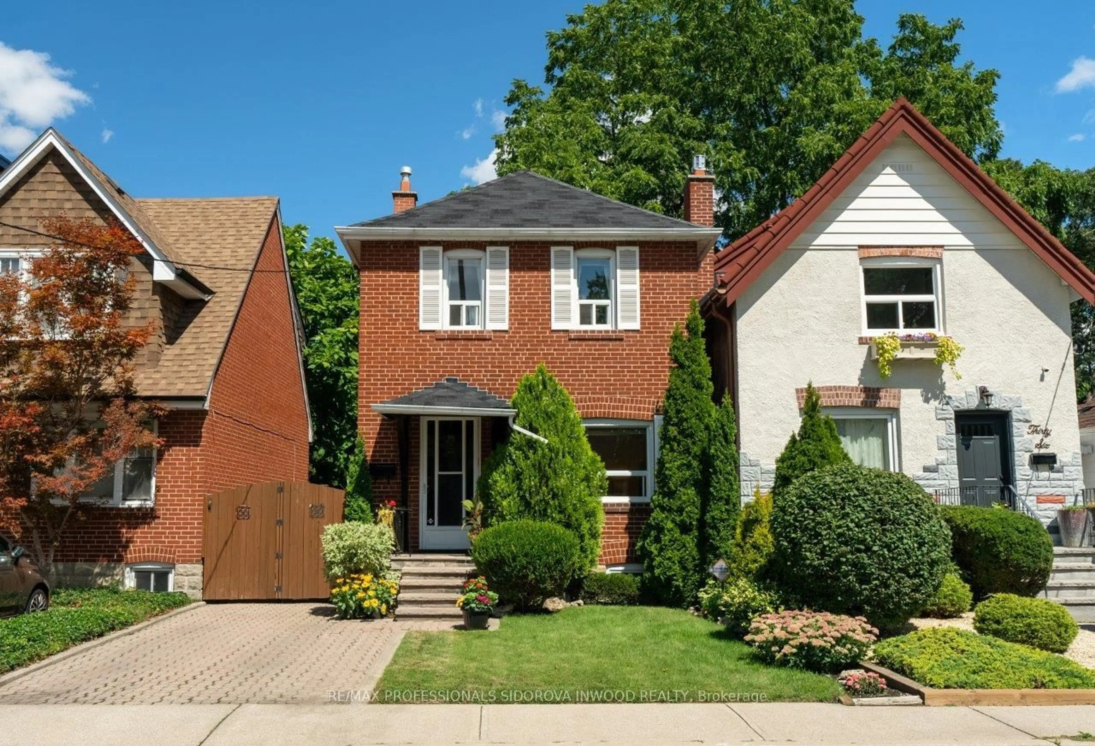 Home with brick exterior material, street for 38 Warren Cres, Toronto Ontario M6S 4S2