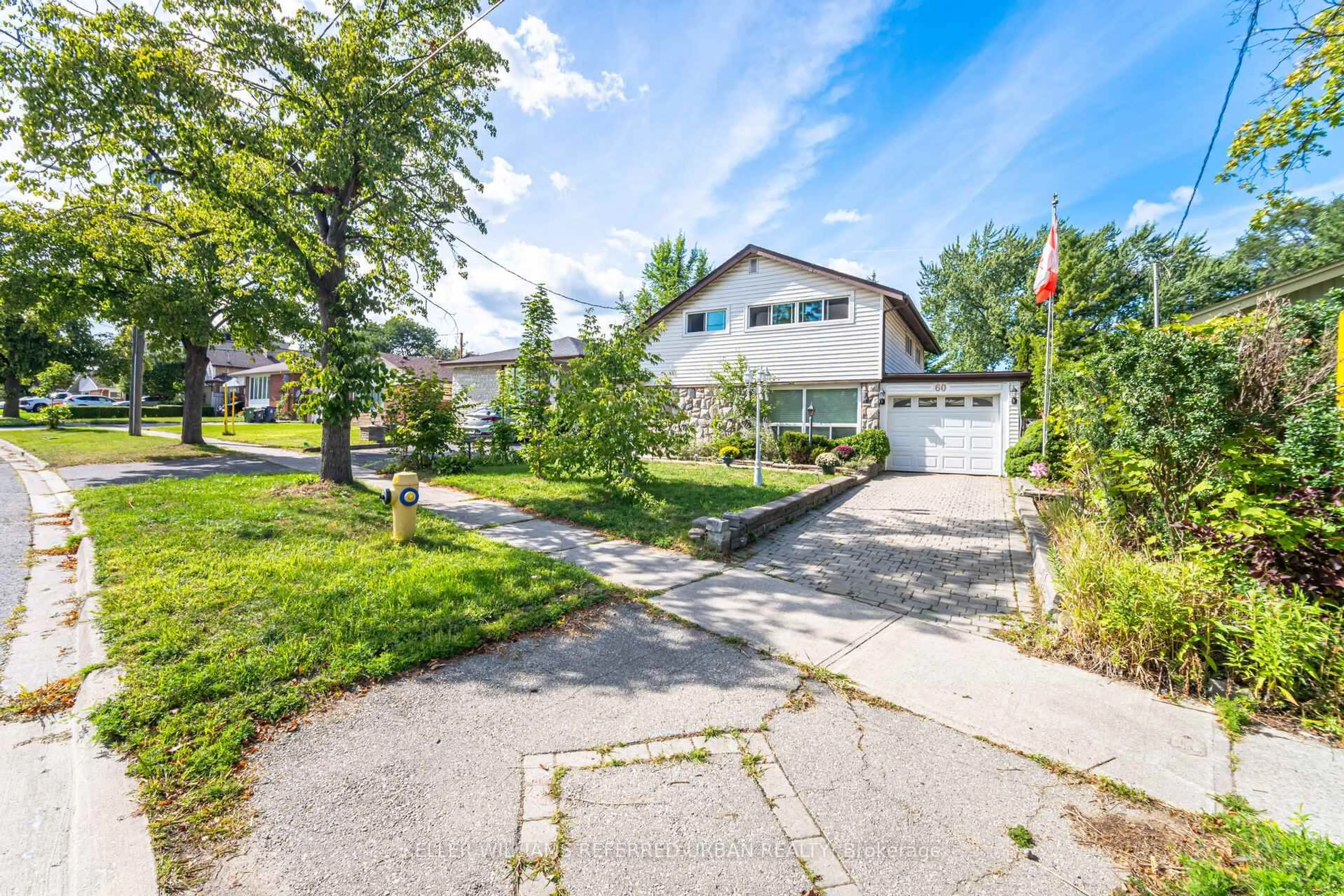 A pic from outside/outdoor area/front of a property/back of a property/a pic from drone, street for 60 Hinton Rd, Toronto Ontario M9W 2V5