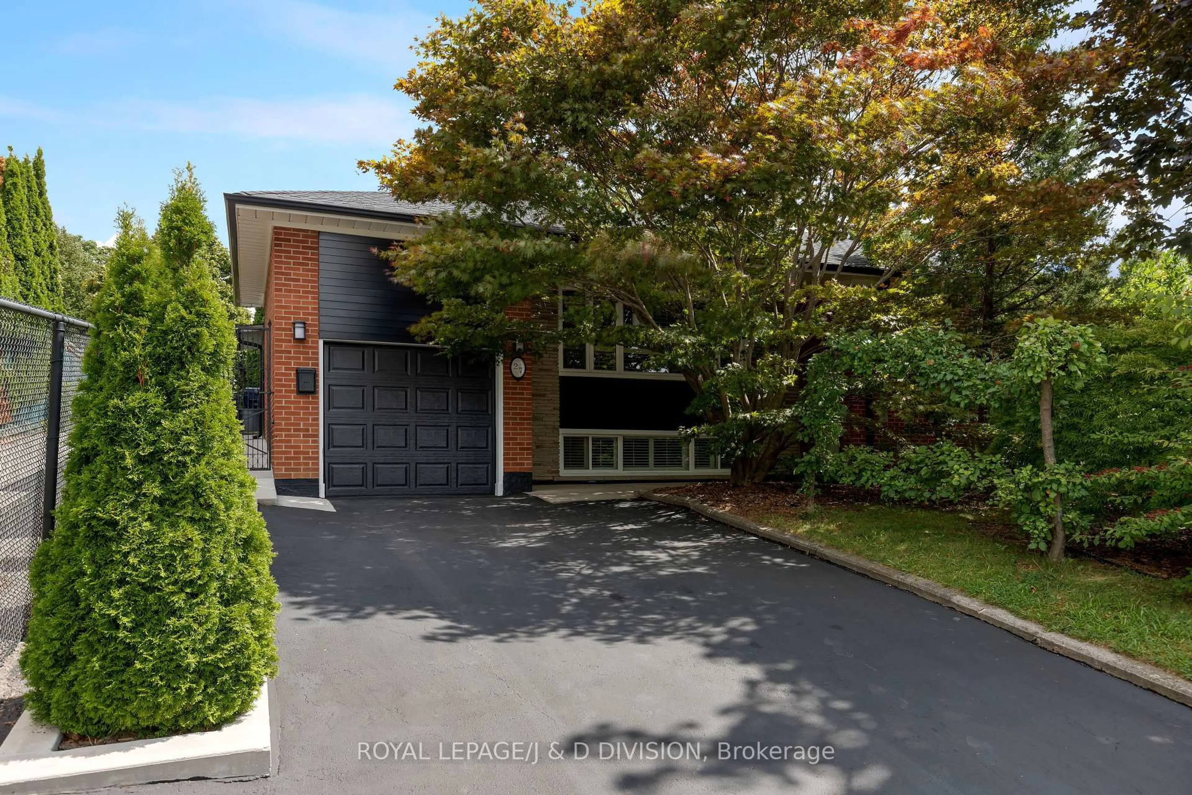 Home with brick exterior material, street for 27 Paramount Crt, Toronto Ontario M6M 2L3