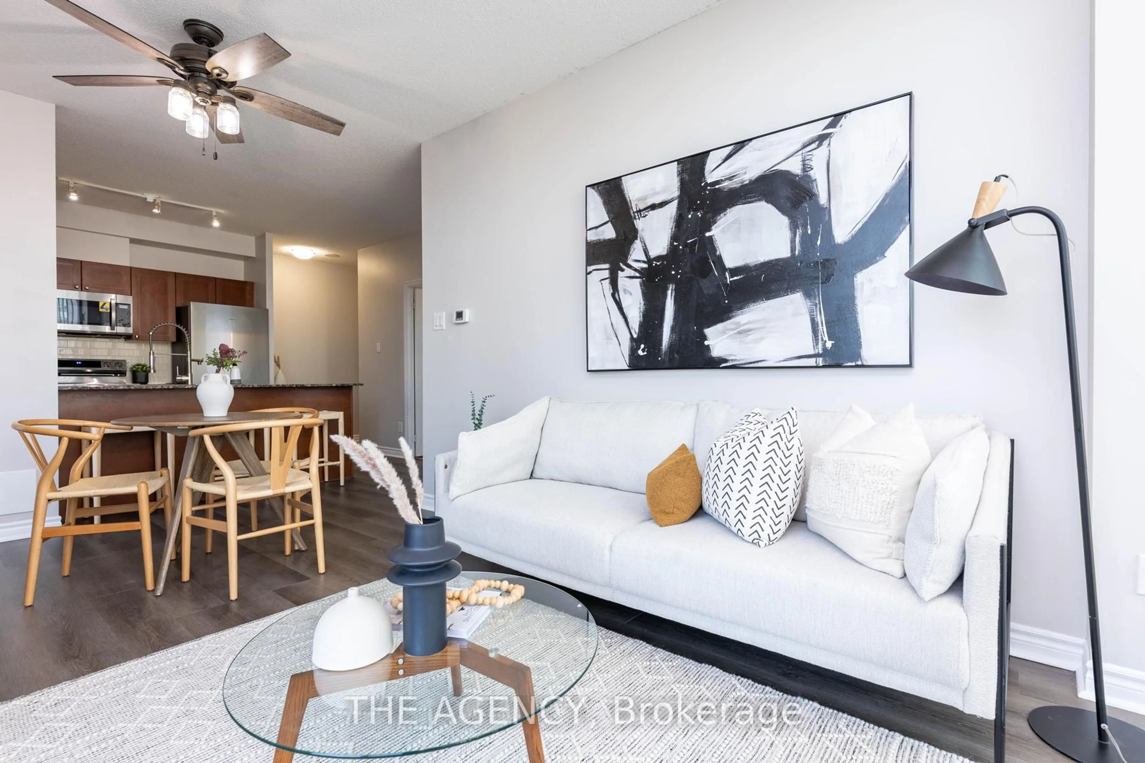 Living room with furniture, unknown for 3525 Kariya Dr #218, Mississauga Ontario L5B 0C2