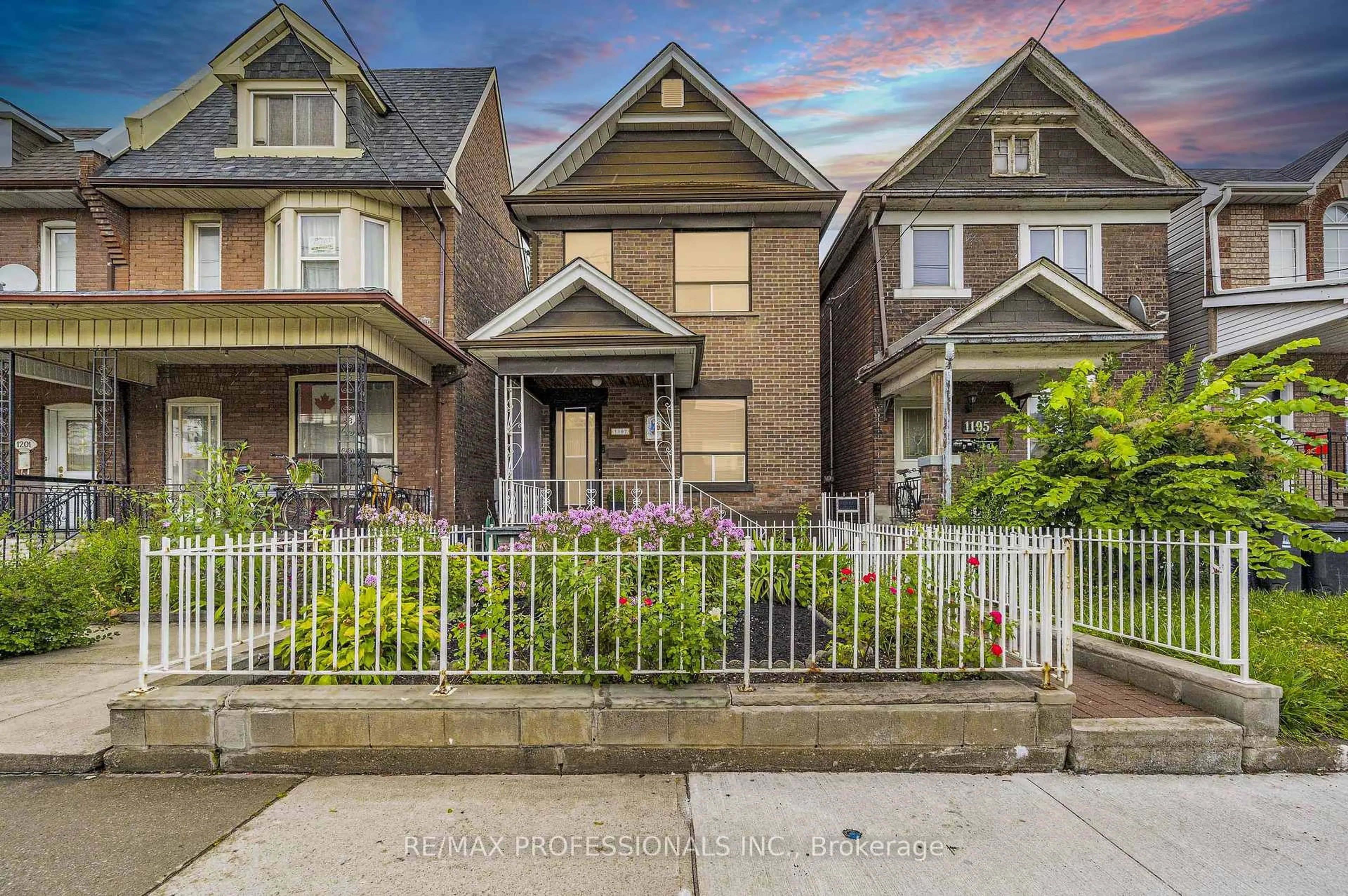 Home with brick exterior material, street for 1197 Dufferin St, Toronto Ontario M6H 4B7