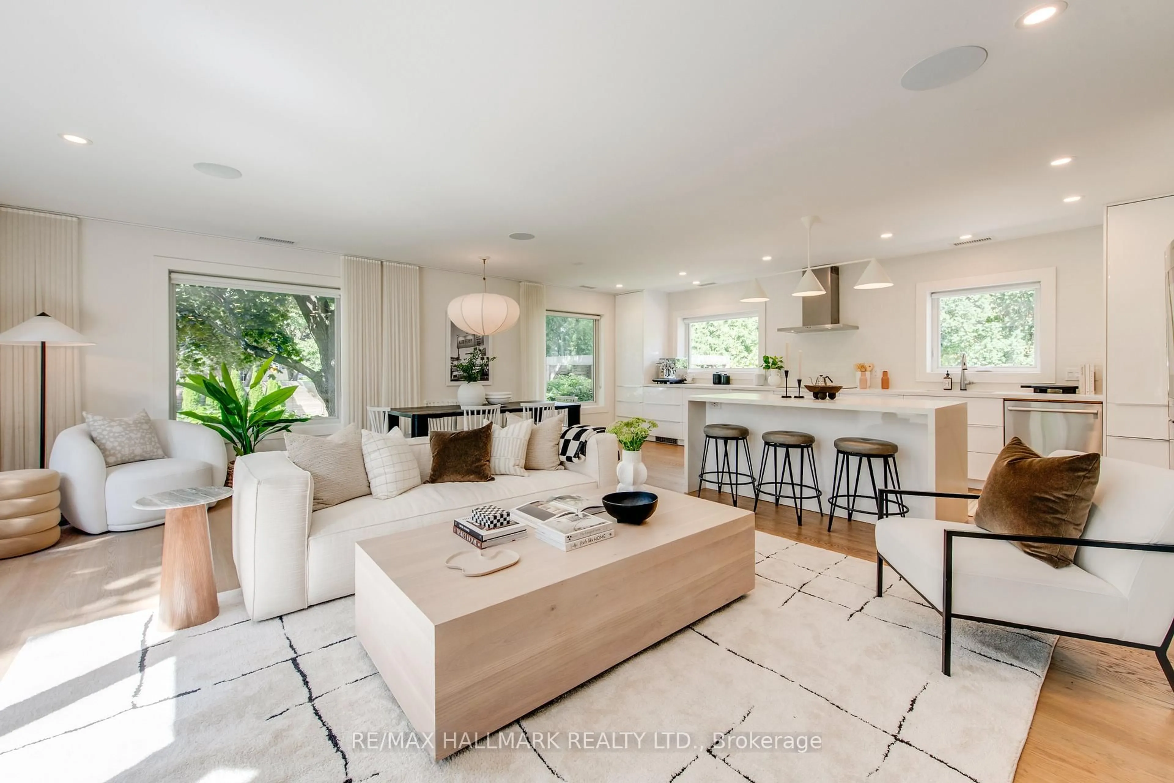 Open concept kitchen, ceramic/tile floor for 23 Fernalroy Blvd, Toronto Ontario M8Z 3W1