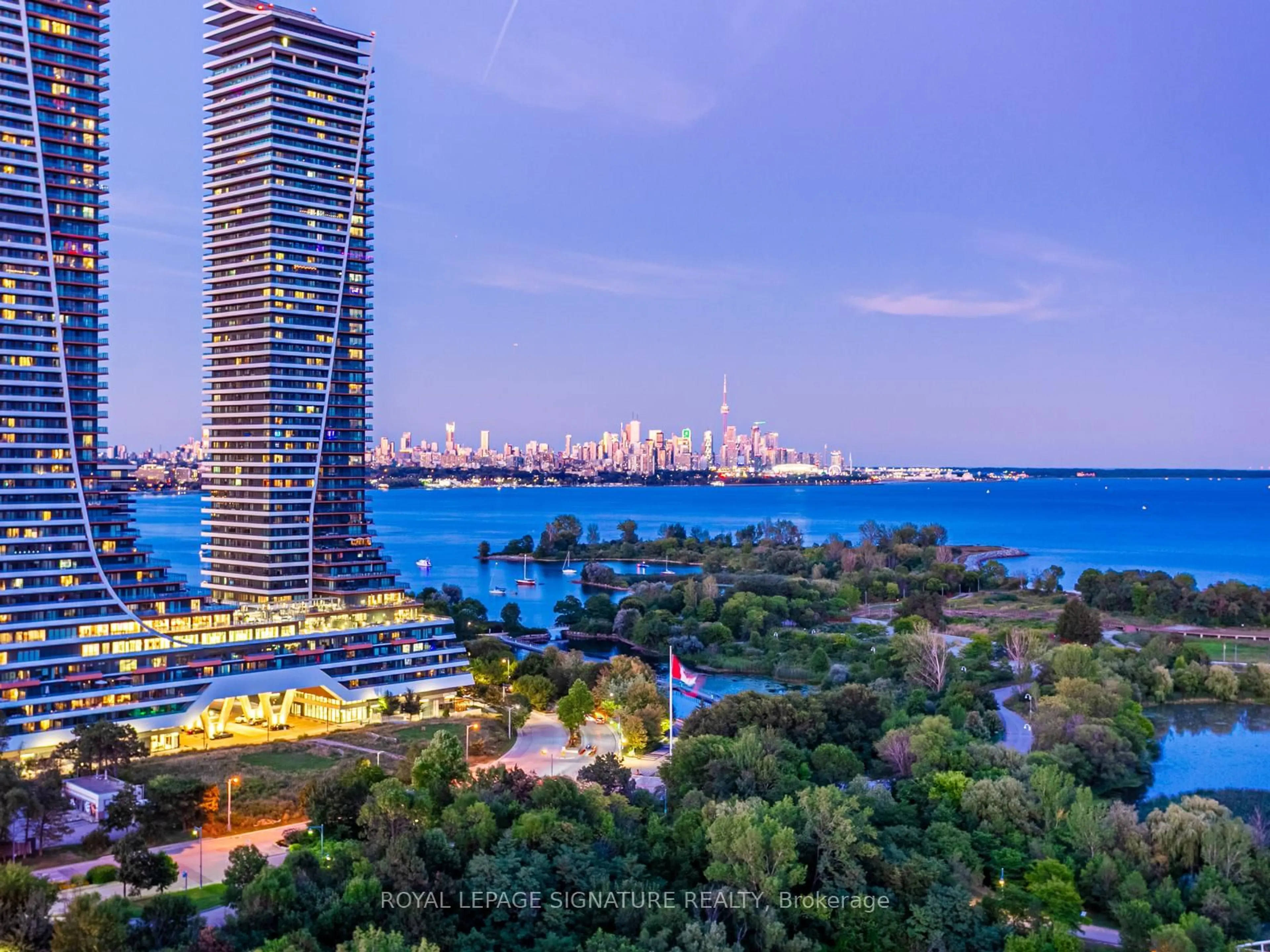 A pic from outside/outdoor area/front of a property/back of a property/a pic from drone, water/lake/river/ocean view for 2230 Lake Shore Blvd #2101, Toronto Ontario M8V 0B2