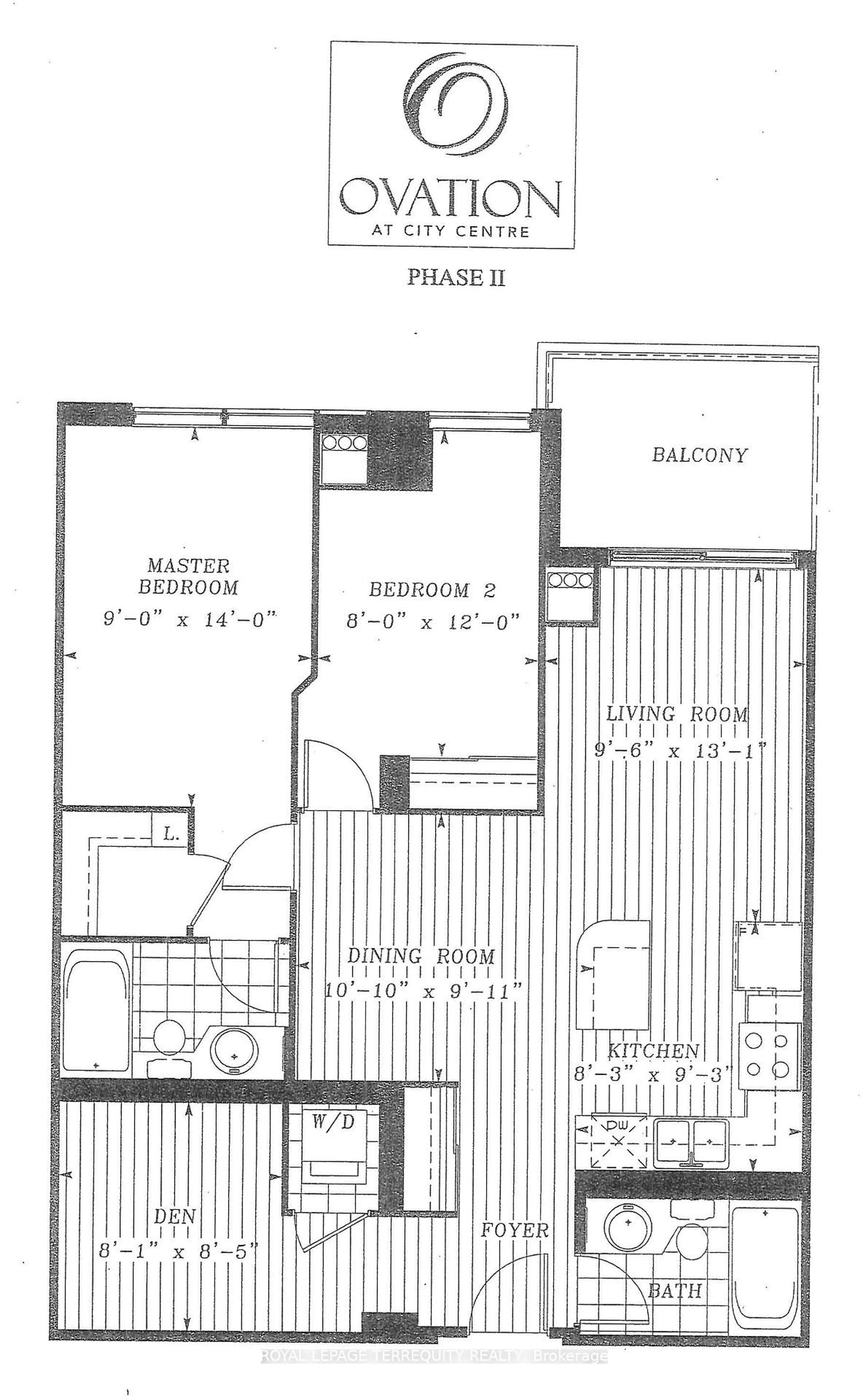 Floor plan for 3888 Duke Of York Blvd #2828, Mississauga Ontario L5B 4P5