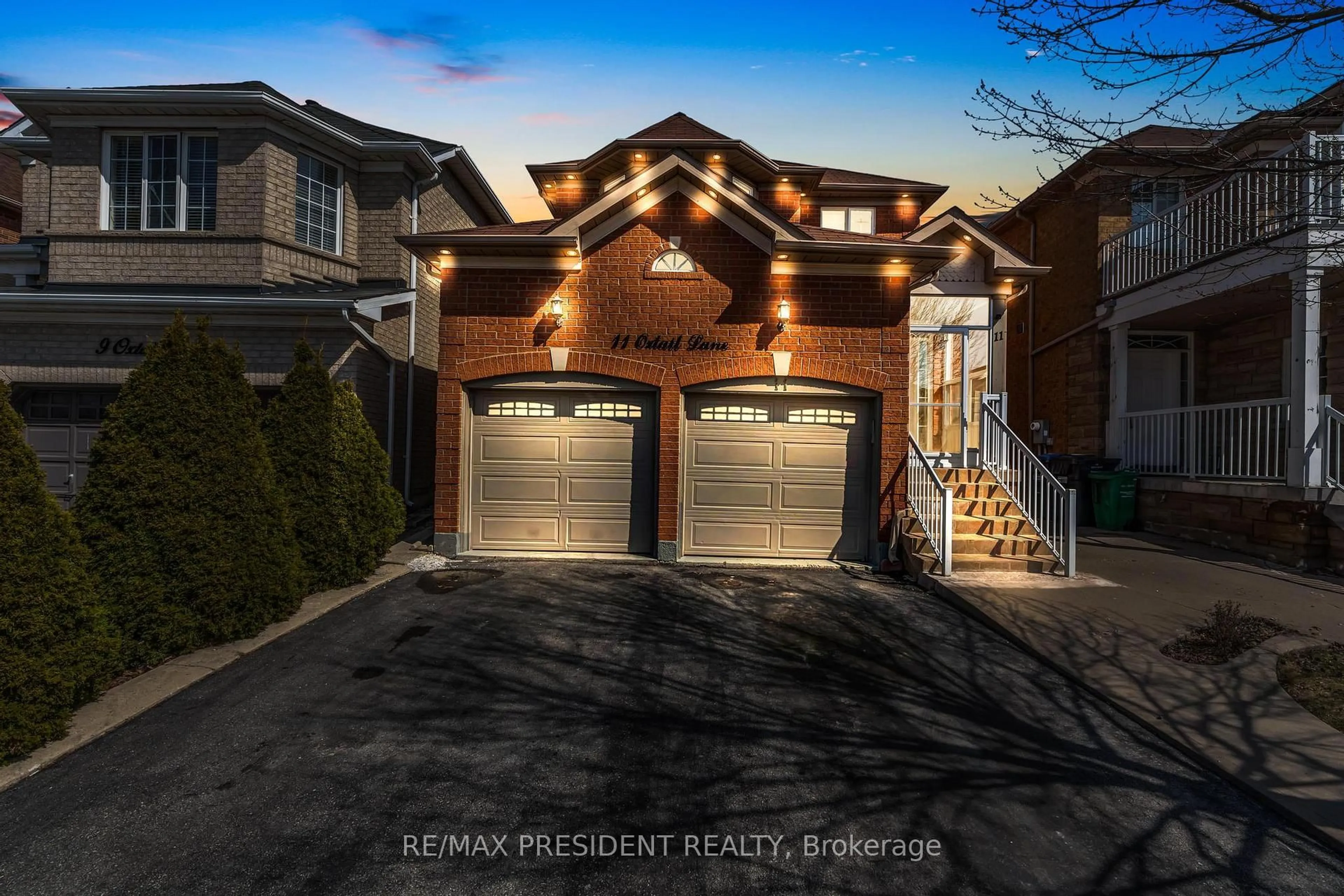 Home with brick exterior material, street for 11 Oxtail Lane, Brampton Ontario L6X 5E2