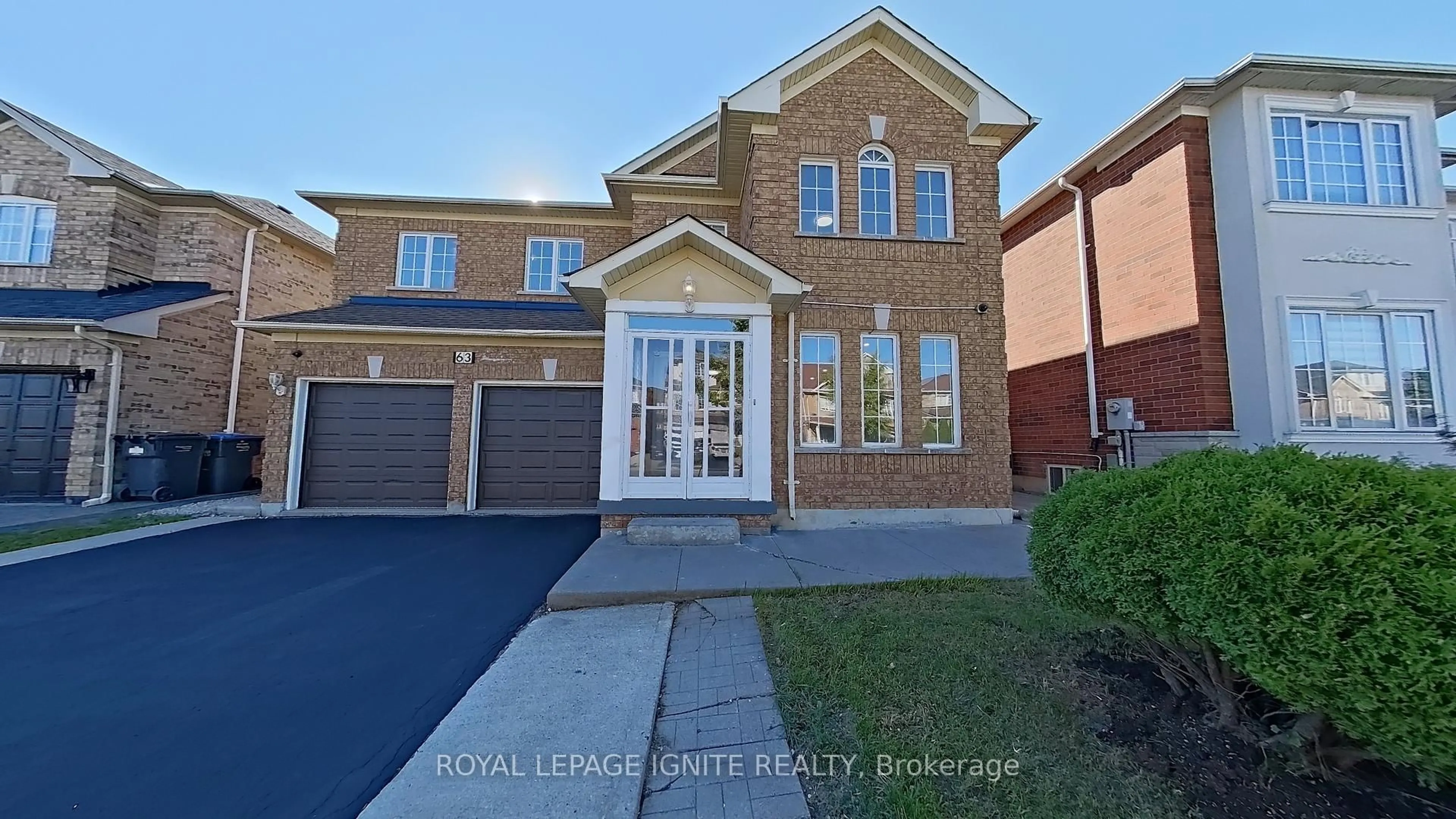Home with brick exterior material, street for 63 Eastbrook Way, Brampton Ontario L6P 1K6