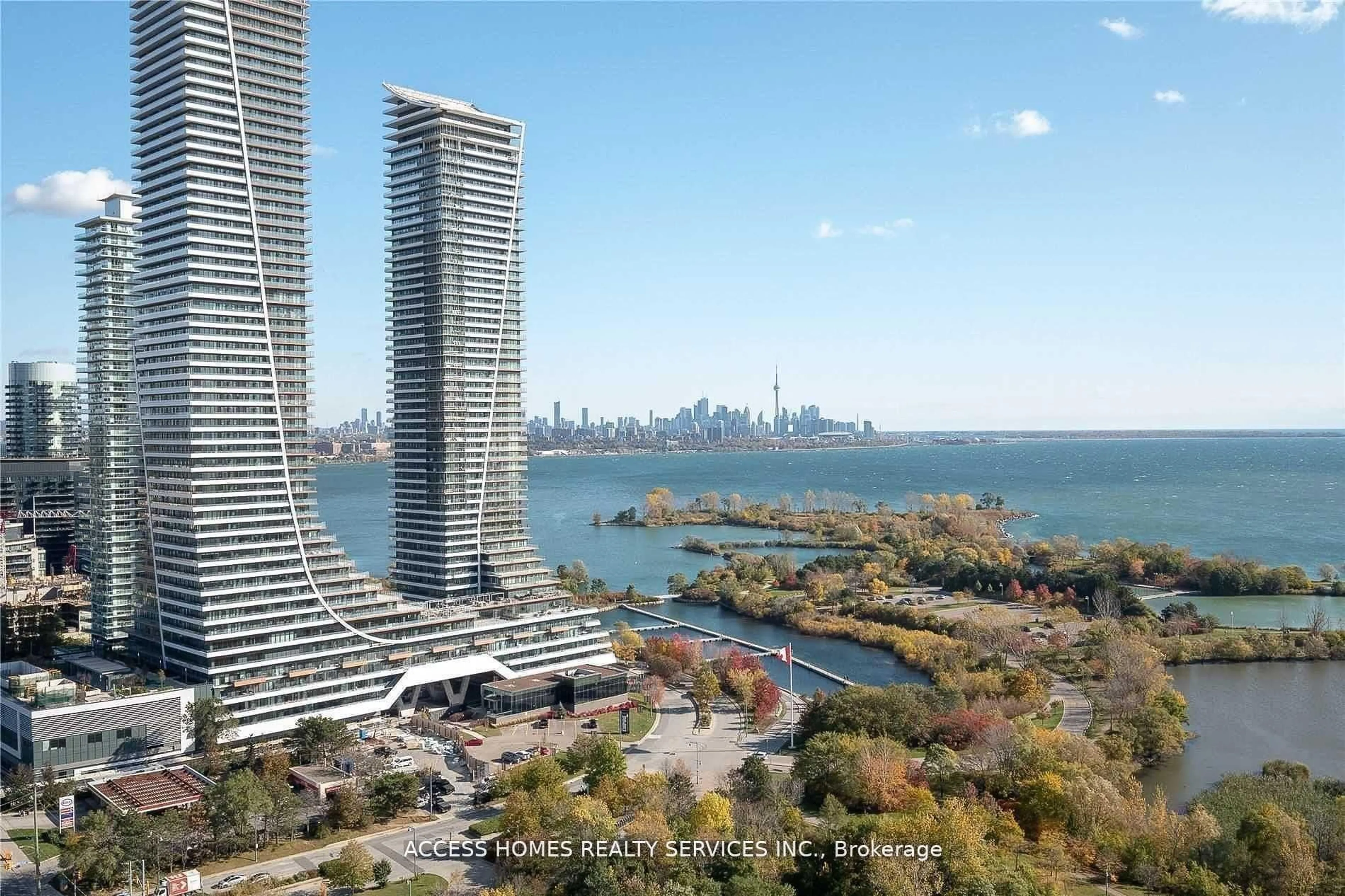 A pic from outside/outdoor area/front of a property/back of a property/a pic from drone, water/lake/river/ocean view for 20 Shore Breeze Dr #406, Toronto Ontario M8V 0C7
