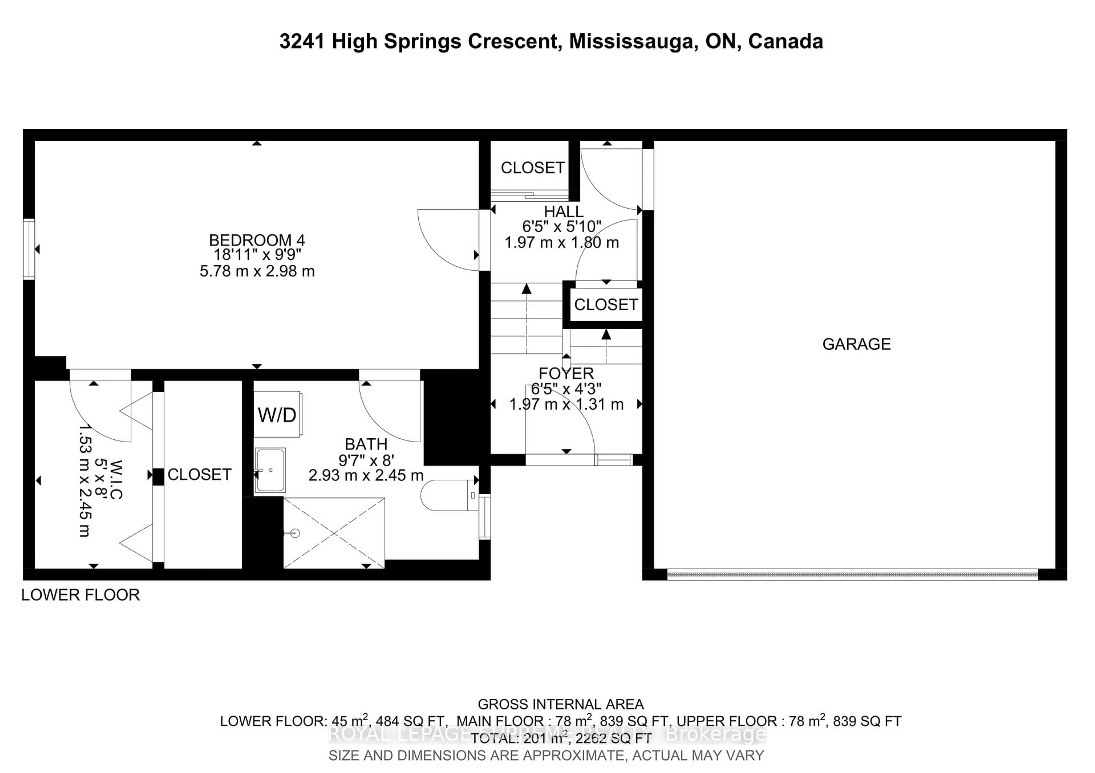 Floor plan for 3241 High Springs Cres, Mississauga Ontario L5B 4G6