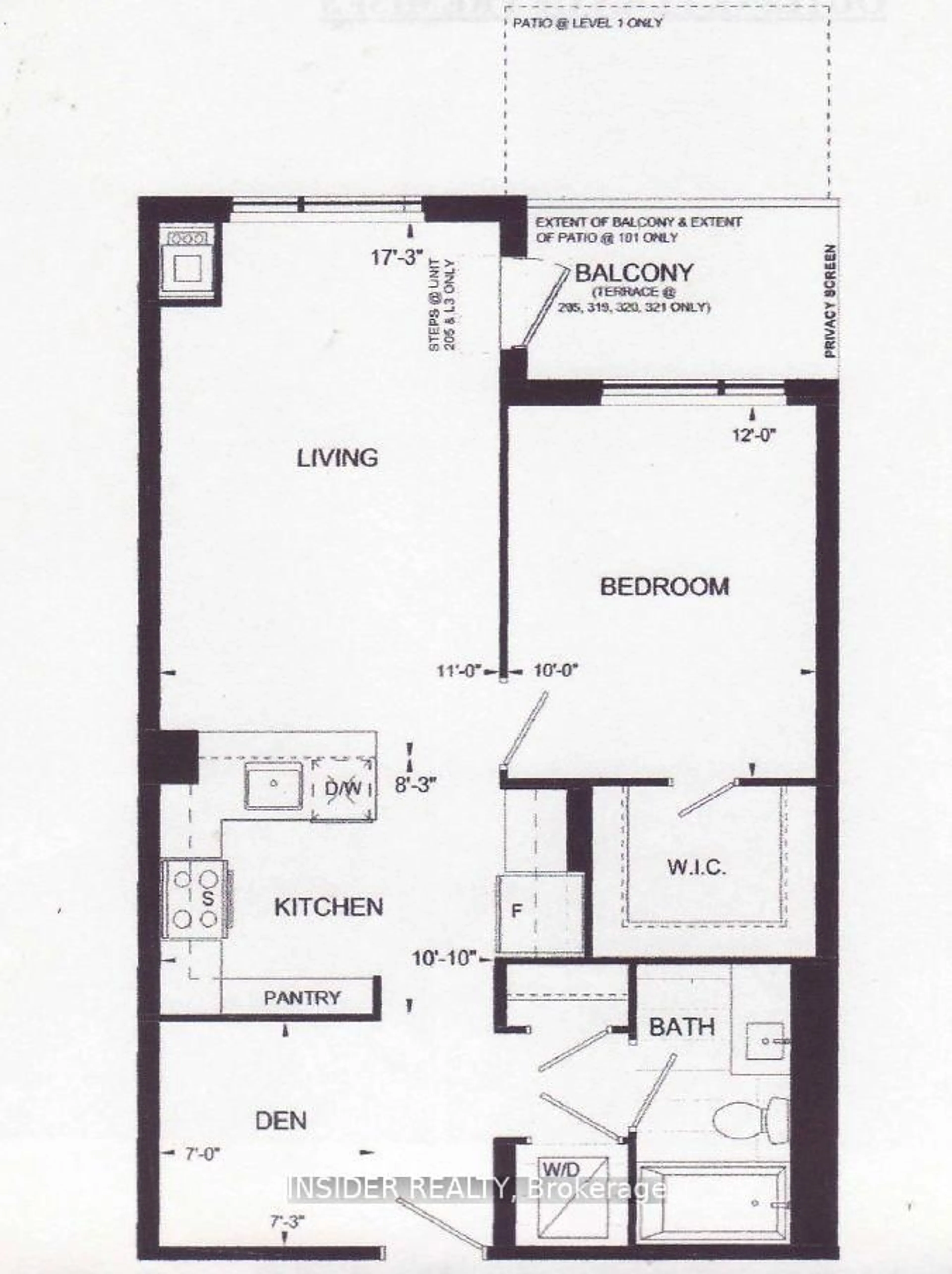 Floor plan for 3200 William Coltson Ave #510, Oakville Ontario L6H 7W6