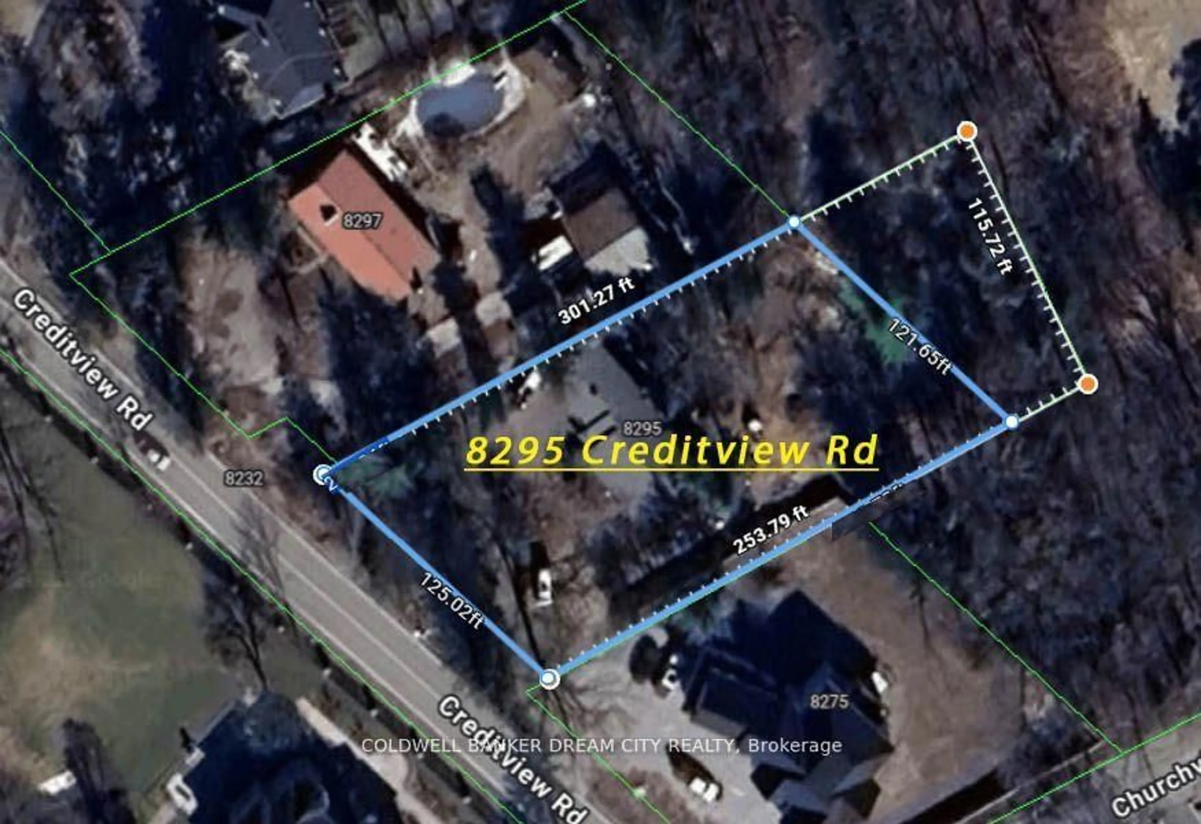 A pic from outside/outdoor area/front of a property/back of a property/a pic from drone, street for 8295 Creditview Rd, Brampton Ontario L6Y 0G7