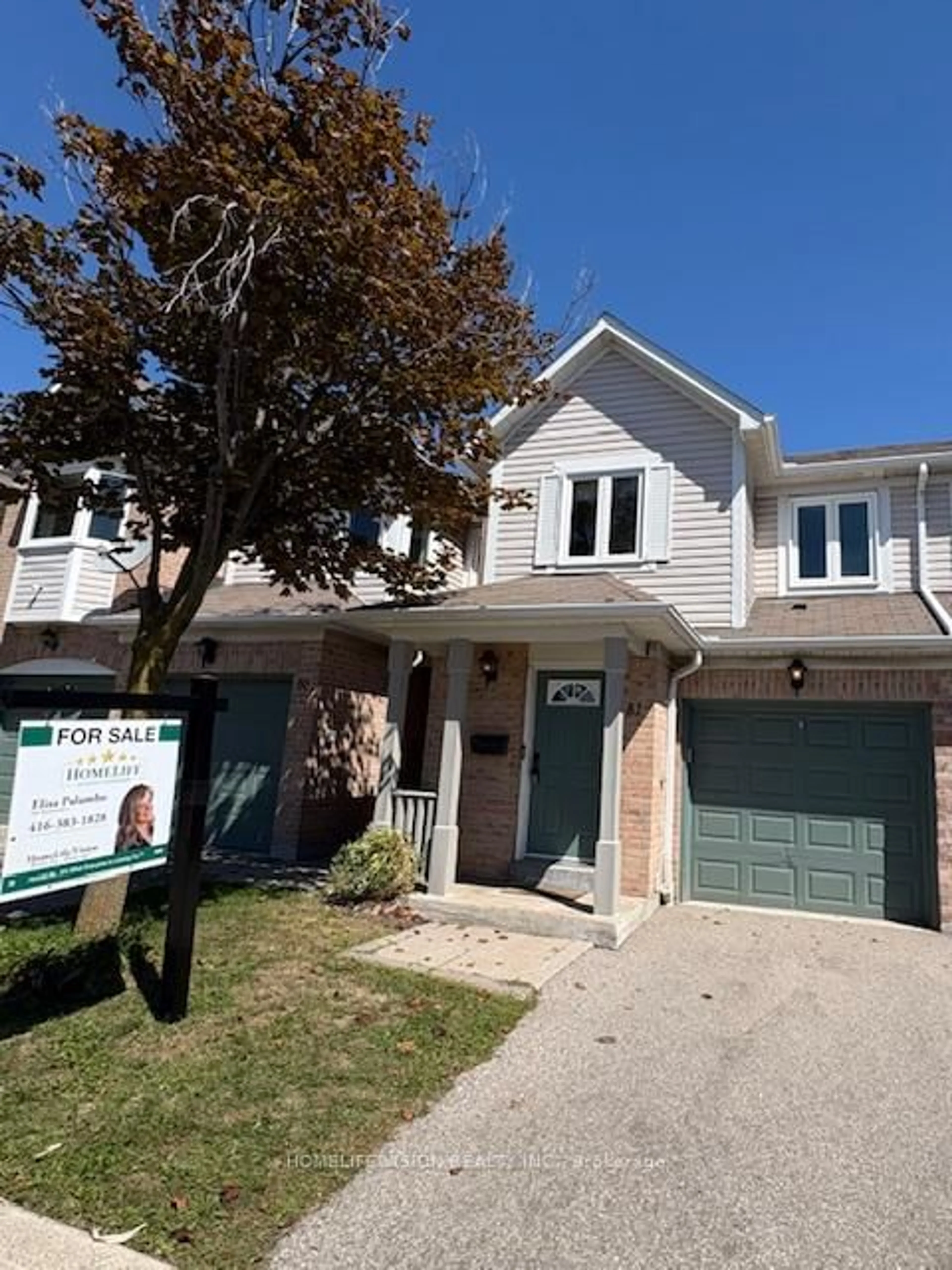A pic from outside/outdoor area/front of a property/back of a property/a pic from drone, street for 55 Barondale Dr #81, Mississauga Ontario L4Z 3N8