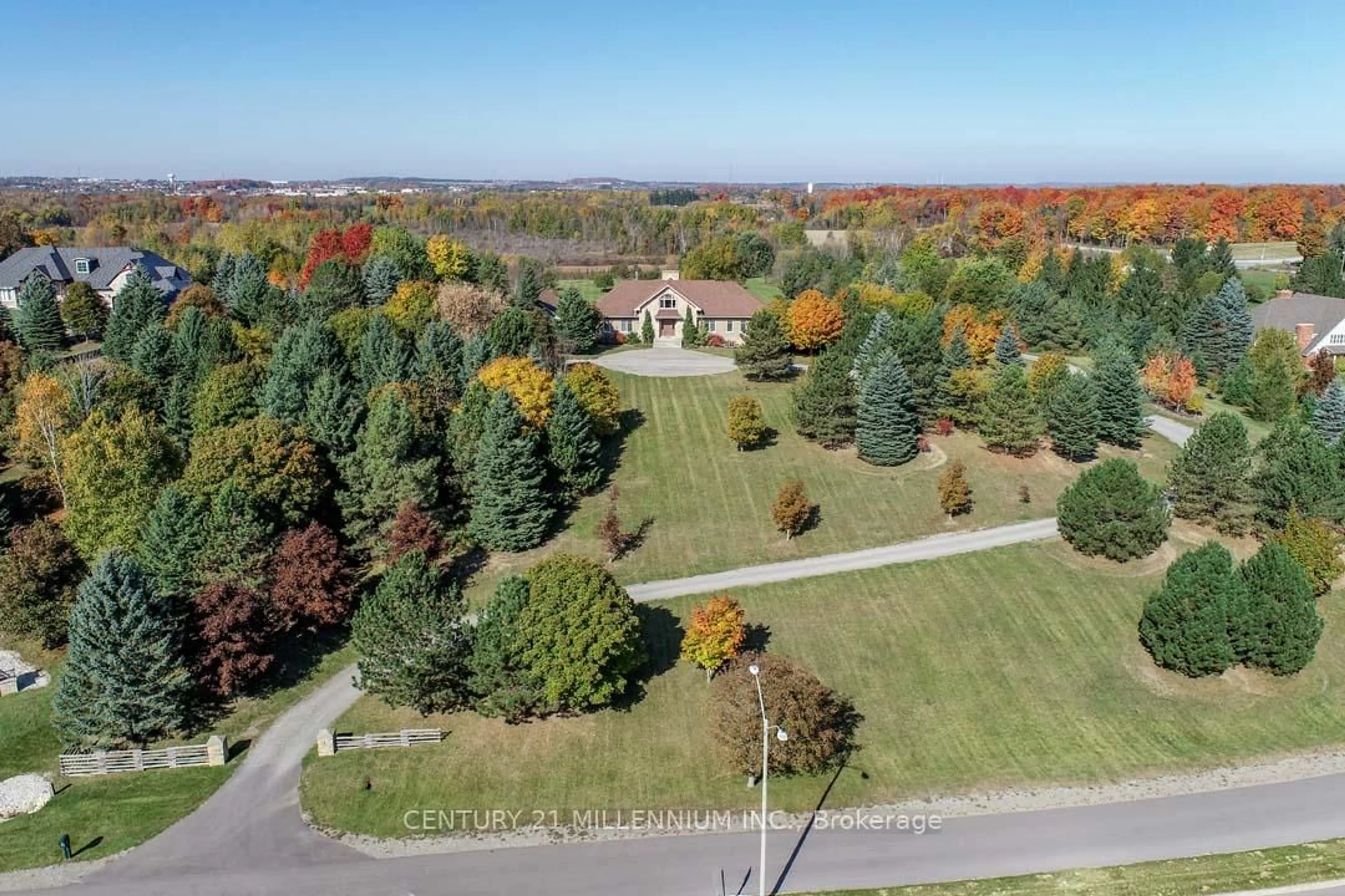 A pic from outside/outdoor area/front of a property/back of a property/a pic from drone, unknown for 4 Flaherty Lane, Caledon Ontario L7K 2P3
