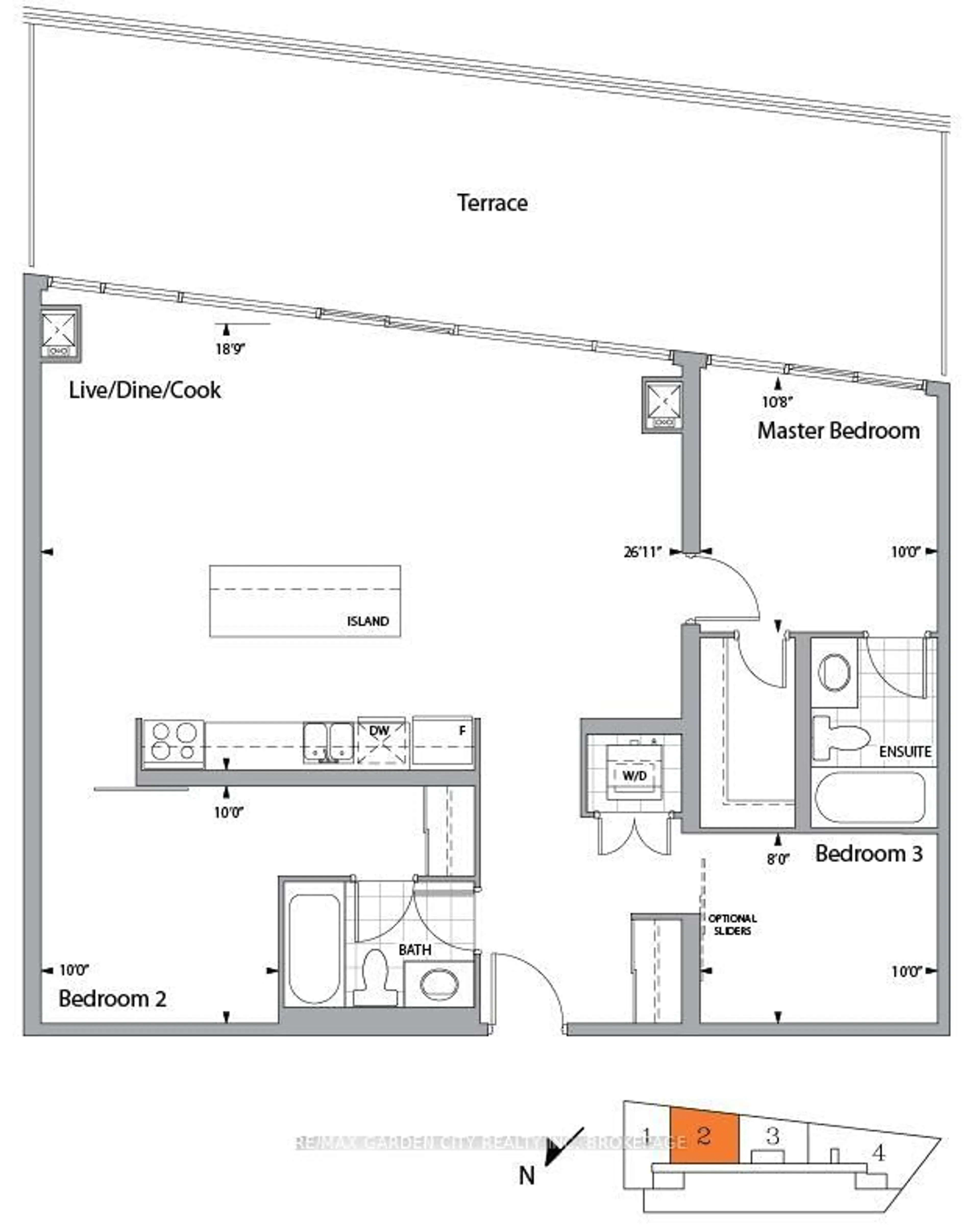 Floor plan for 5101 Dundas St #1402, Toronto Ontario M9A 5G8
