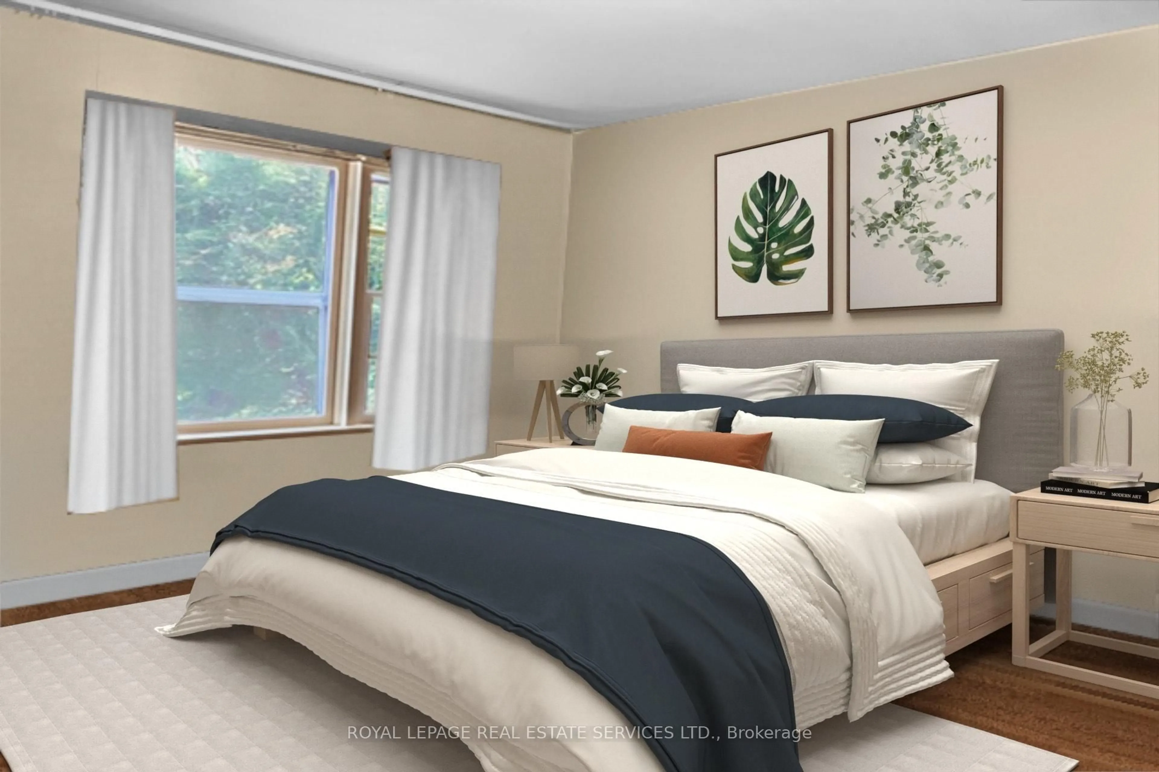 Bedroom with bed, unknown for 11 Stockbridge Ave, Toronto Ontario M8Z 4M6