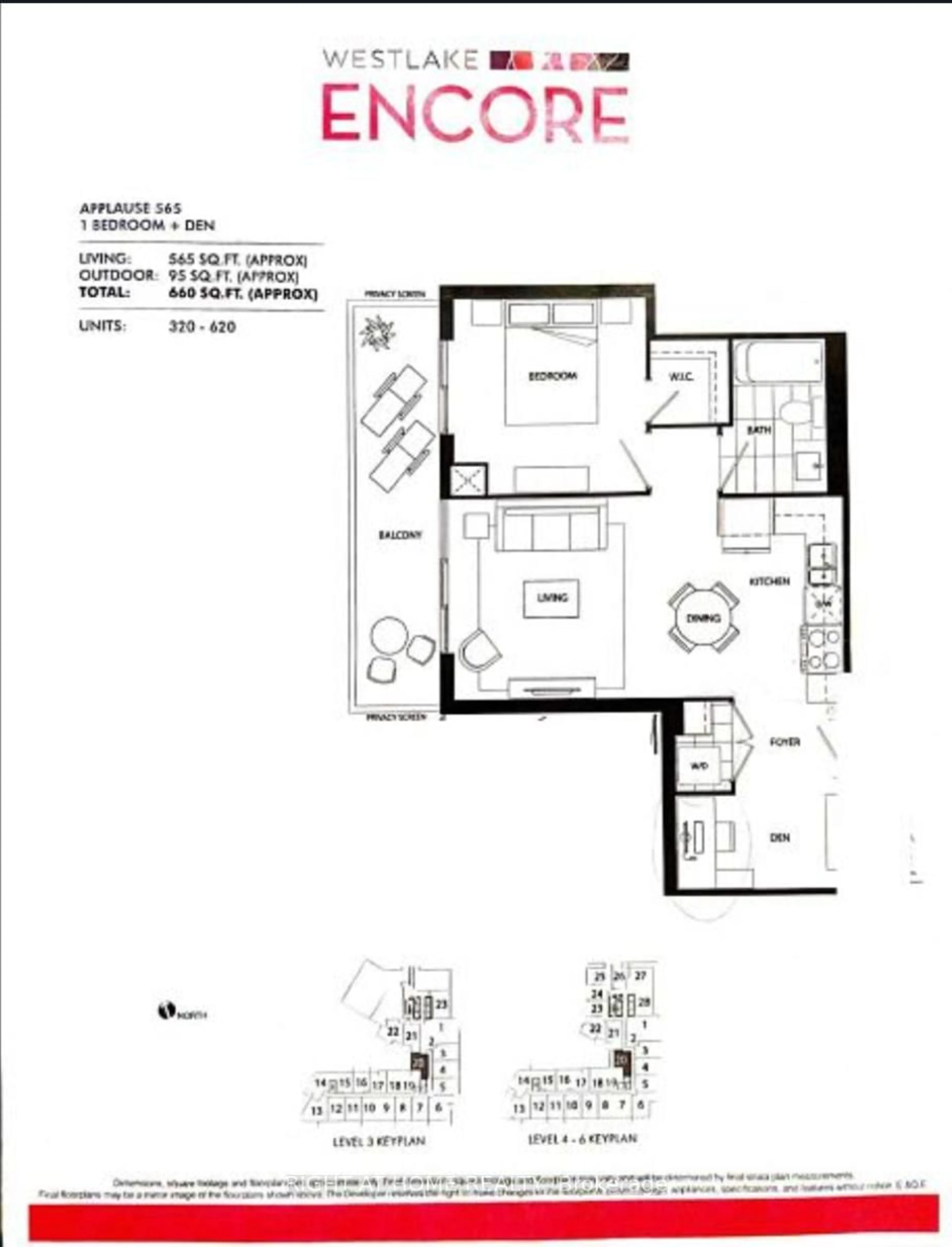 Floor plan for 10 Park Lawn Rd #620, Toronto Ontario M8V 0H9