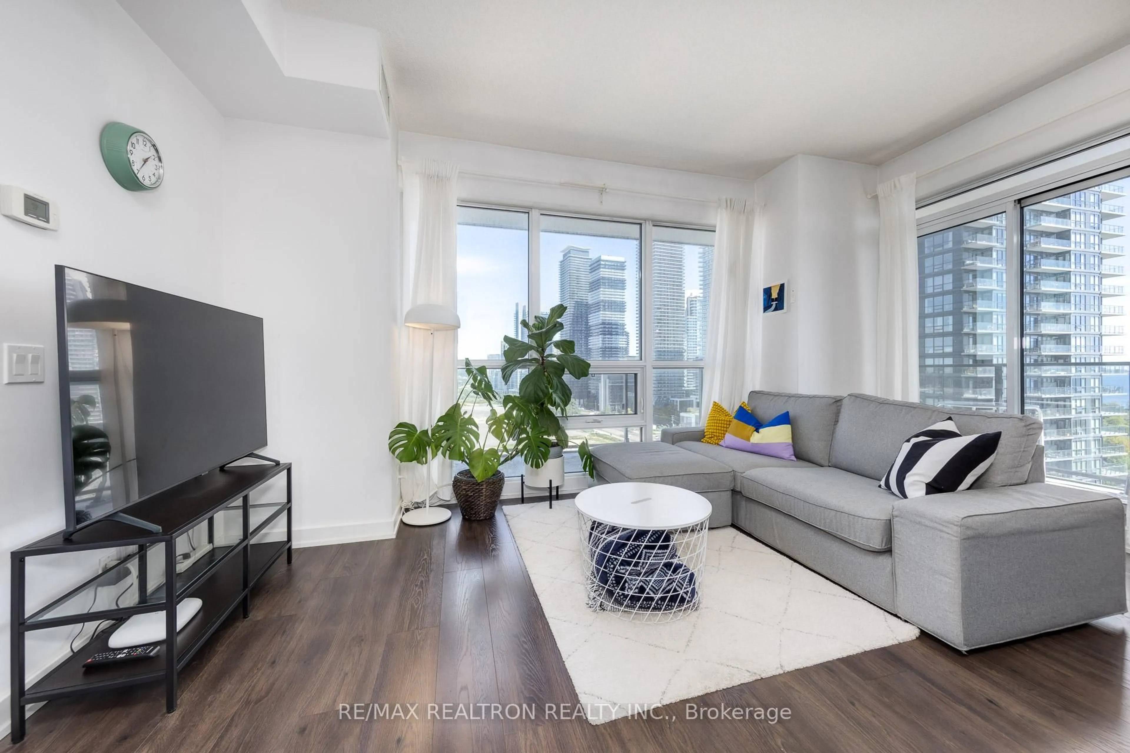 Living room with furniture, unknown for 2220 Lakeshore Blvd #1607, Toronto Ontario M8V 0C1