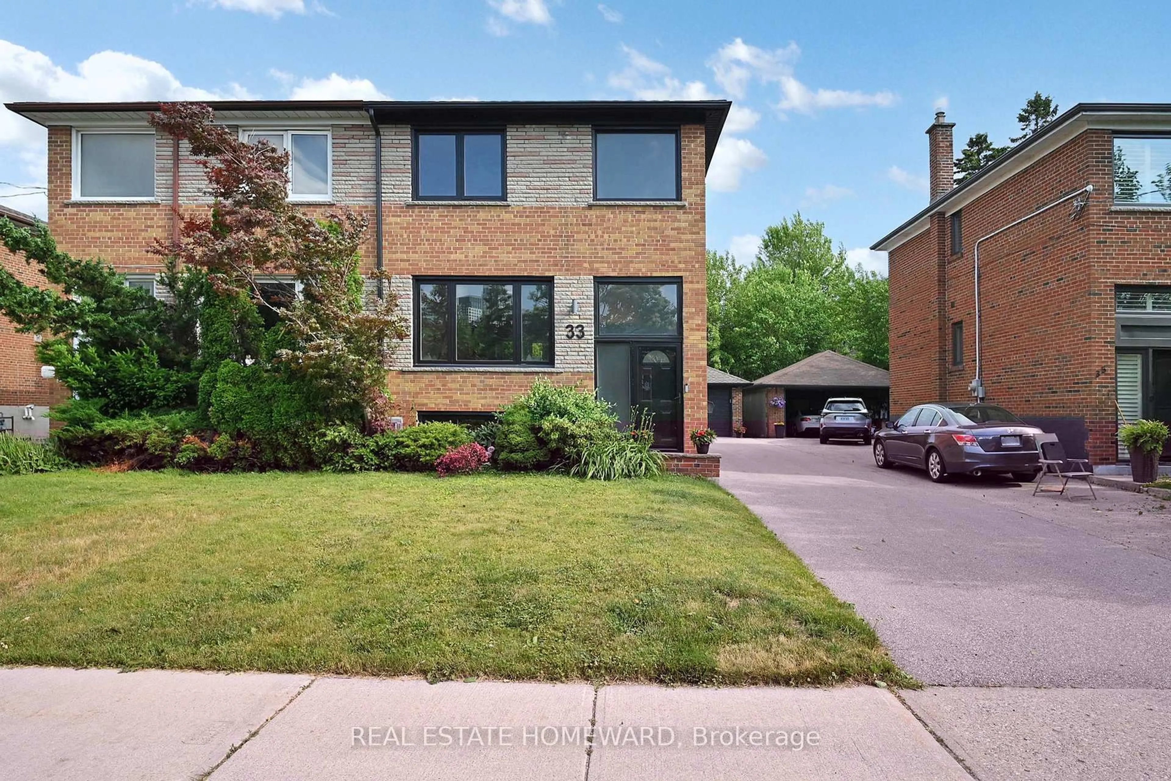 Home with brick exterior material, street for 33 Graystone Gdns, Toronto Ontario M8Z 3C2