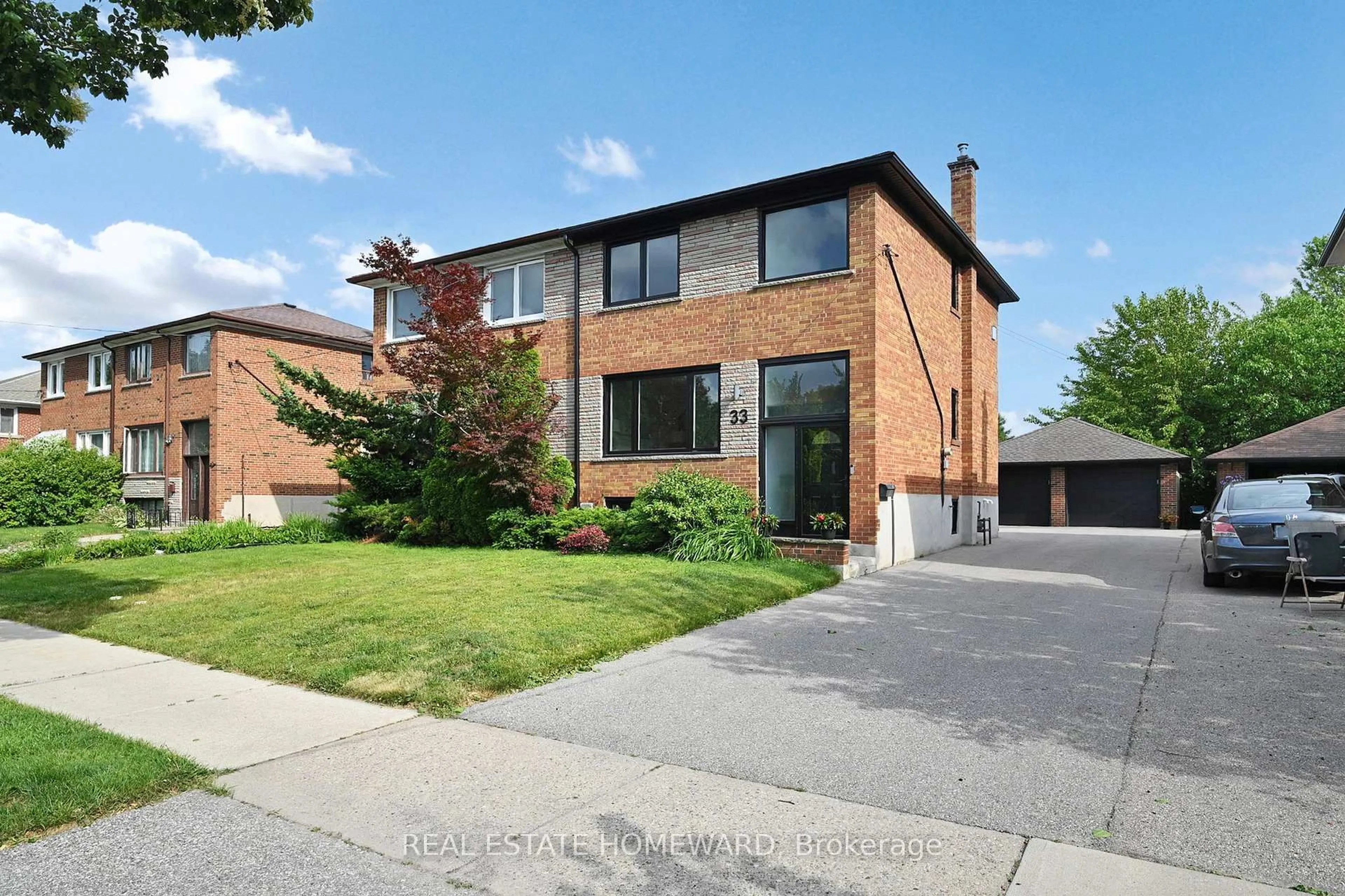 Home with brick exterior material, street for 33 Graystone Gdns, Toronto Ontario M8Z 3C2