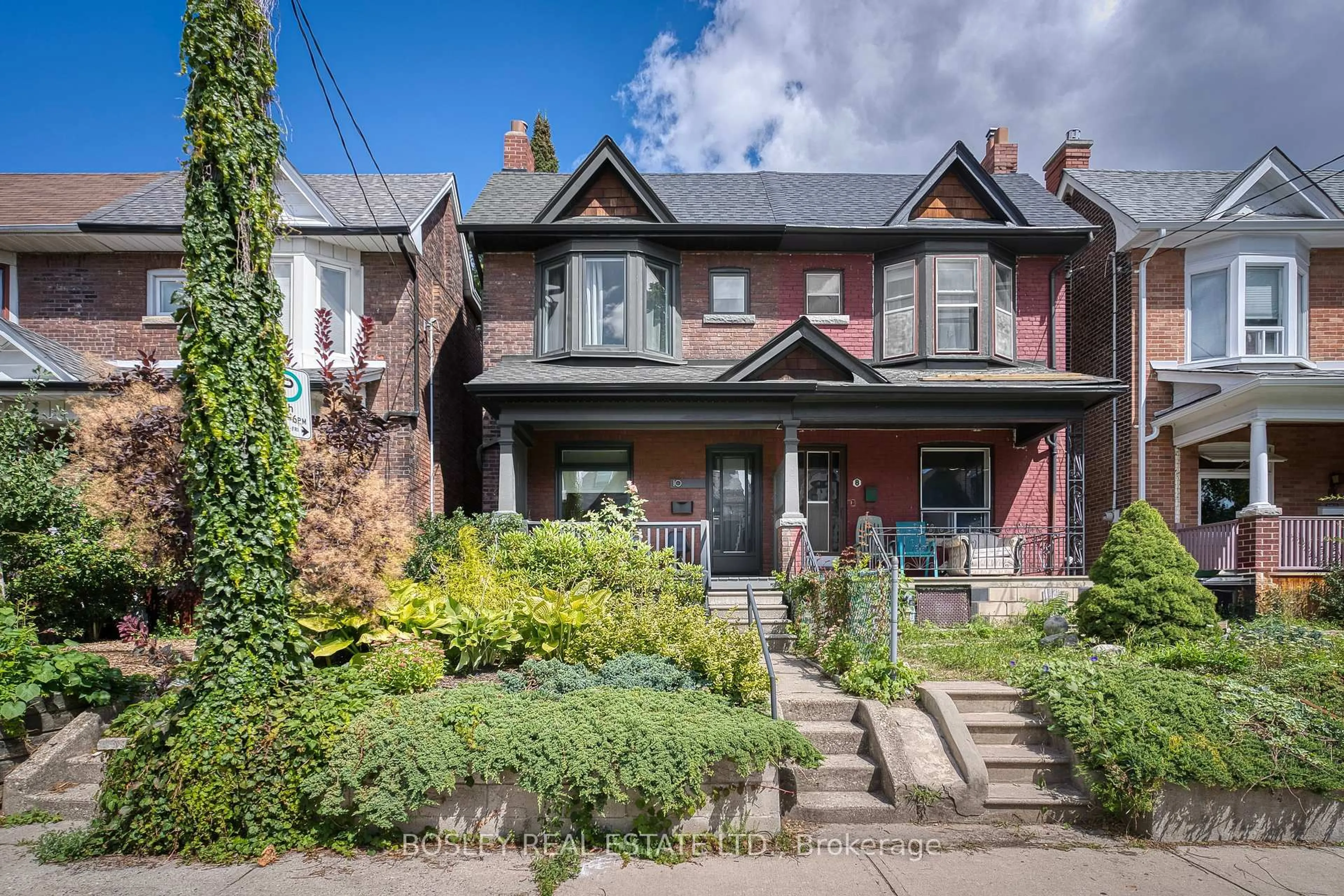 Home with brick exterior material, street for 10 Herman Ave, Toronto Ontario M6R 1Y2